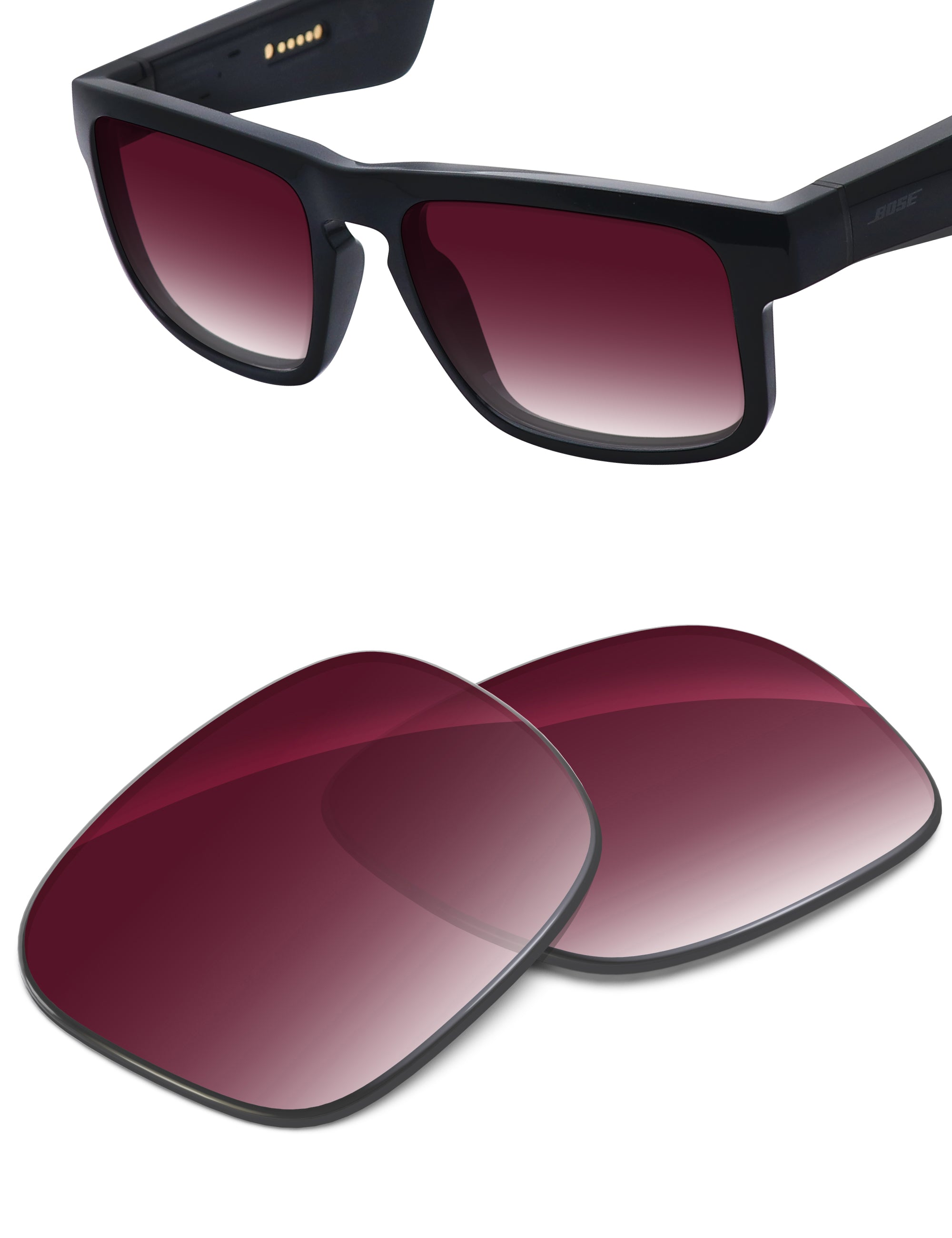 Wine Red Gradient-Non-Polarized