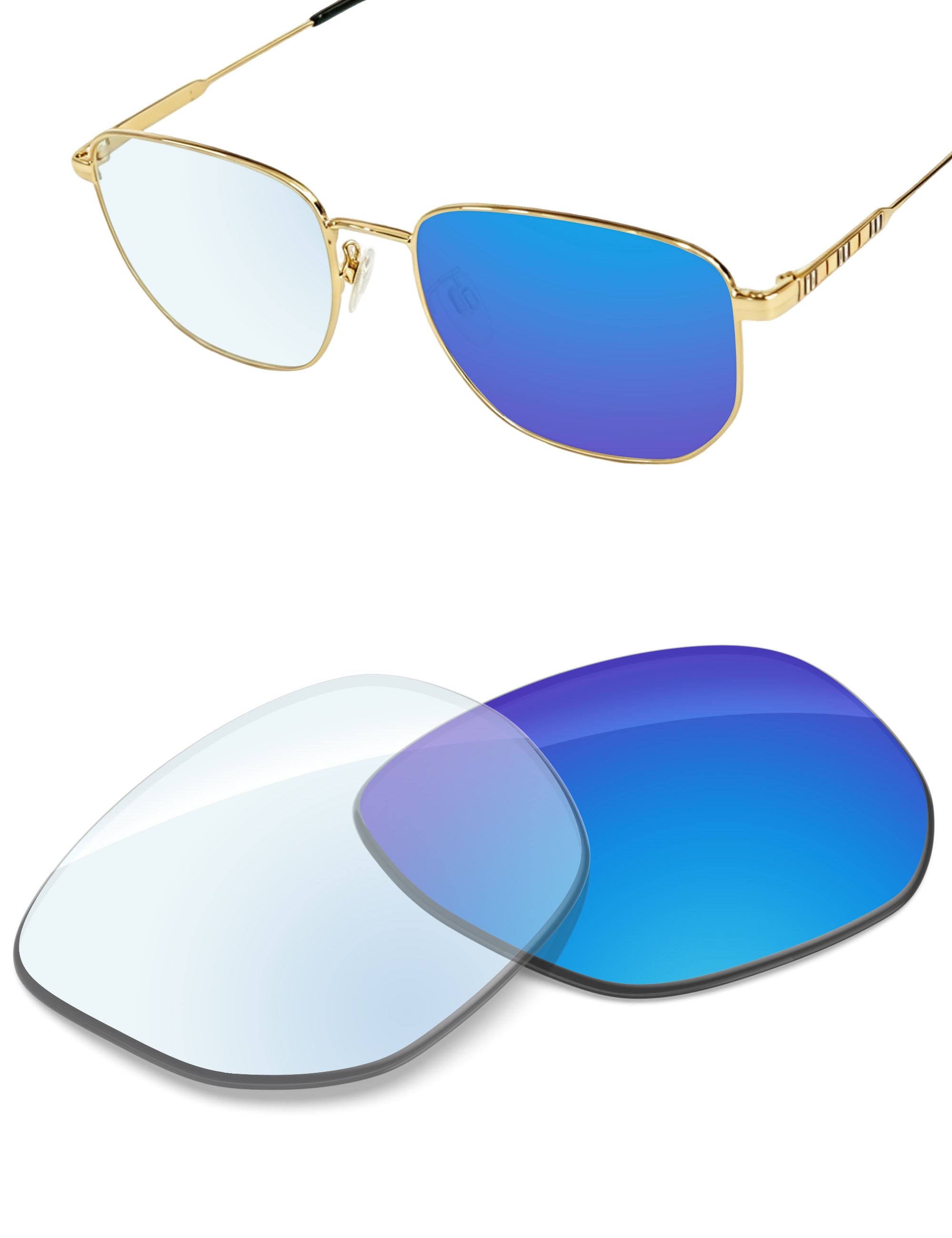 Sky Blue FlashMirror™ Photochromic-Non-Polarized