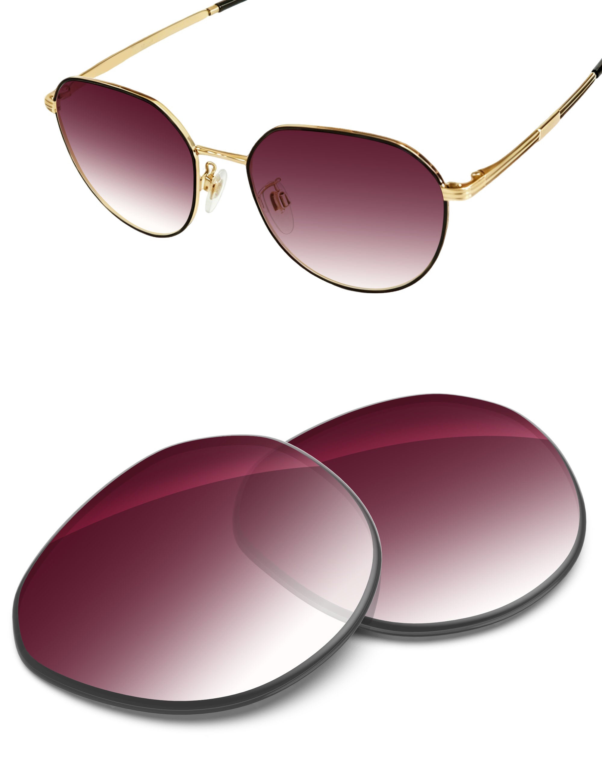 Wine Red Gradient-Non-Polarized