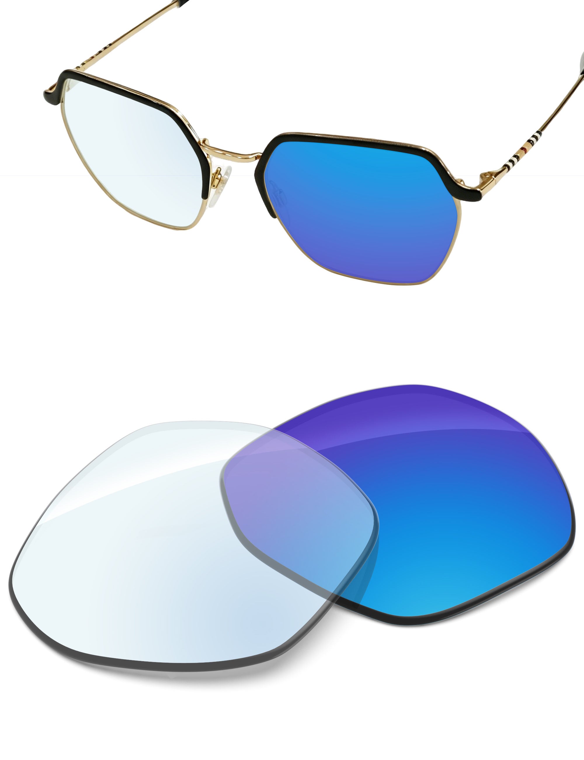 Sky Blue FlashMirror™ Photochromic-Non-Polarized