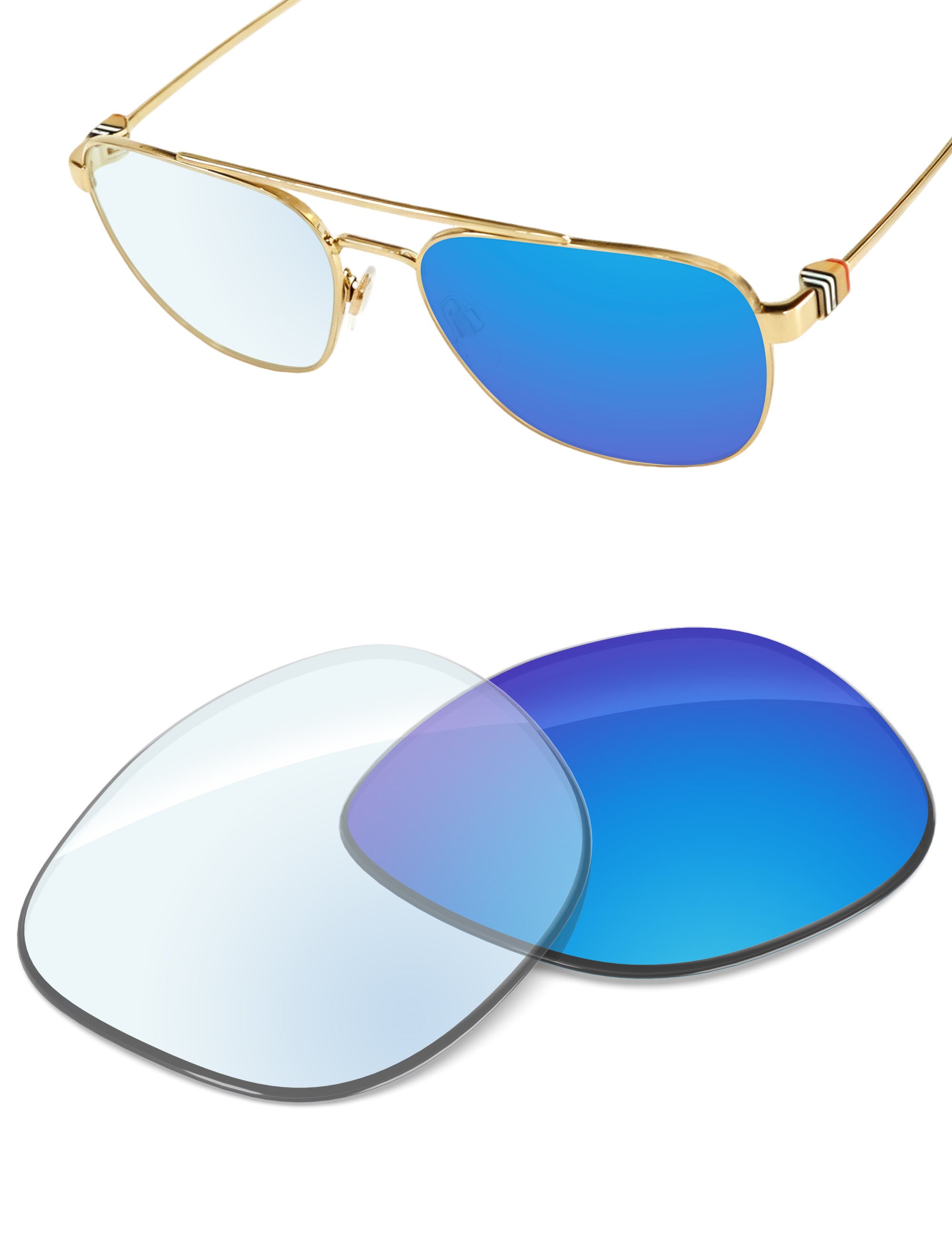 Sky Blue FlashMirror™ Photochromic-Non-Polarized