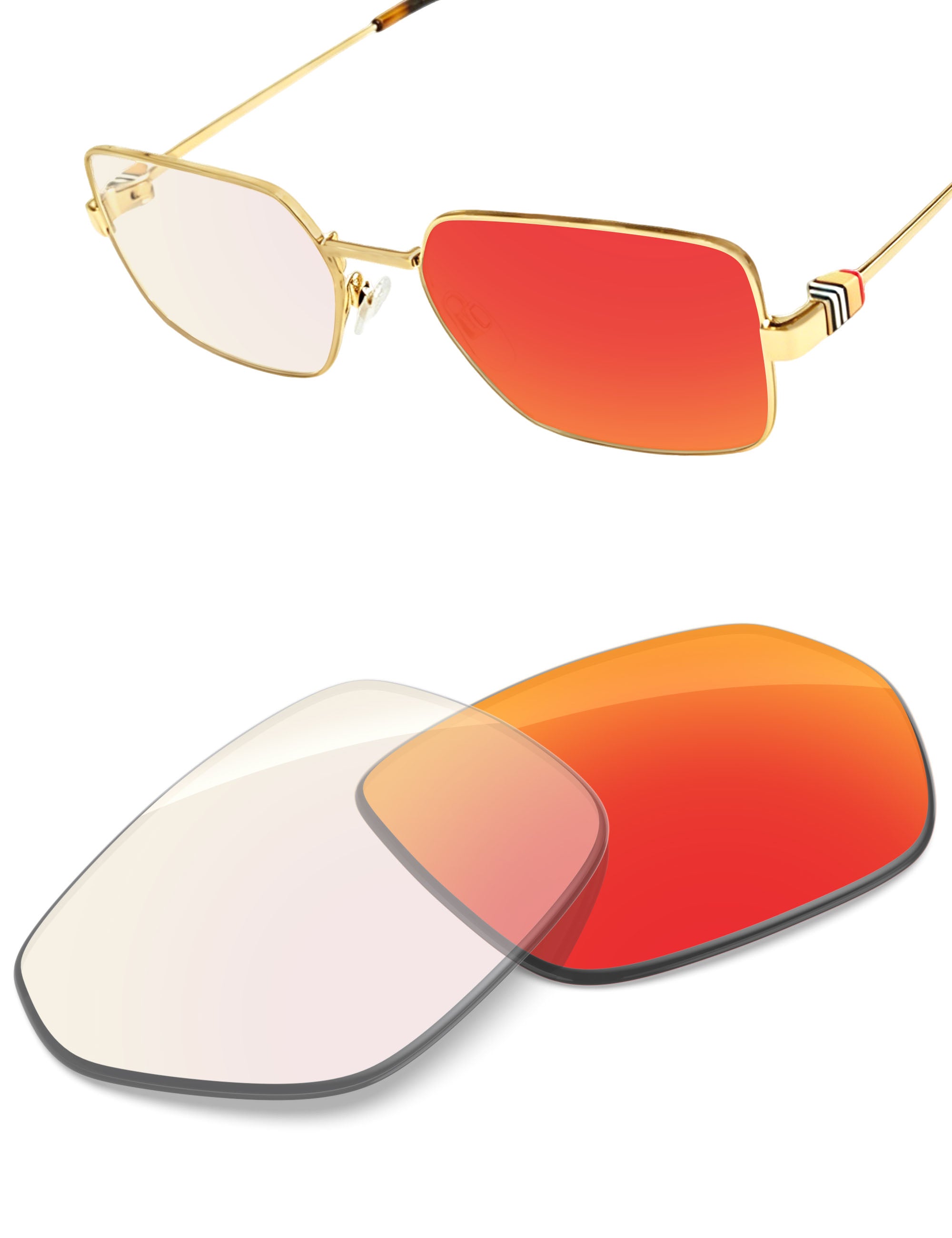 Fire Red FlashMirror™ Photochromic-Non-Polarized