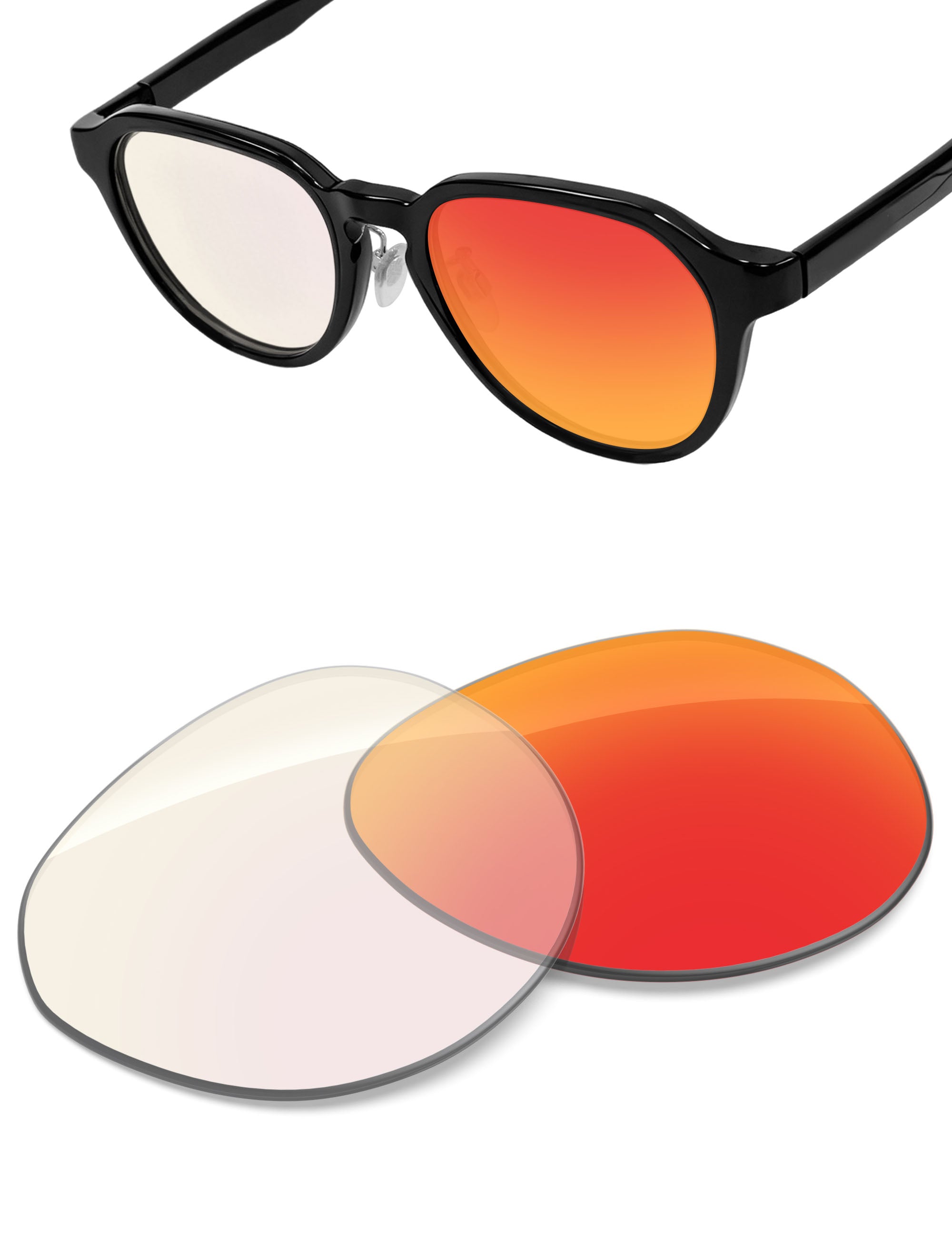 Fire Red FlashMirror™ Photochromic-Non-Polarized