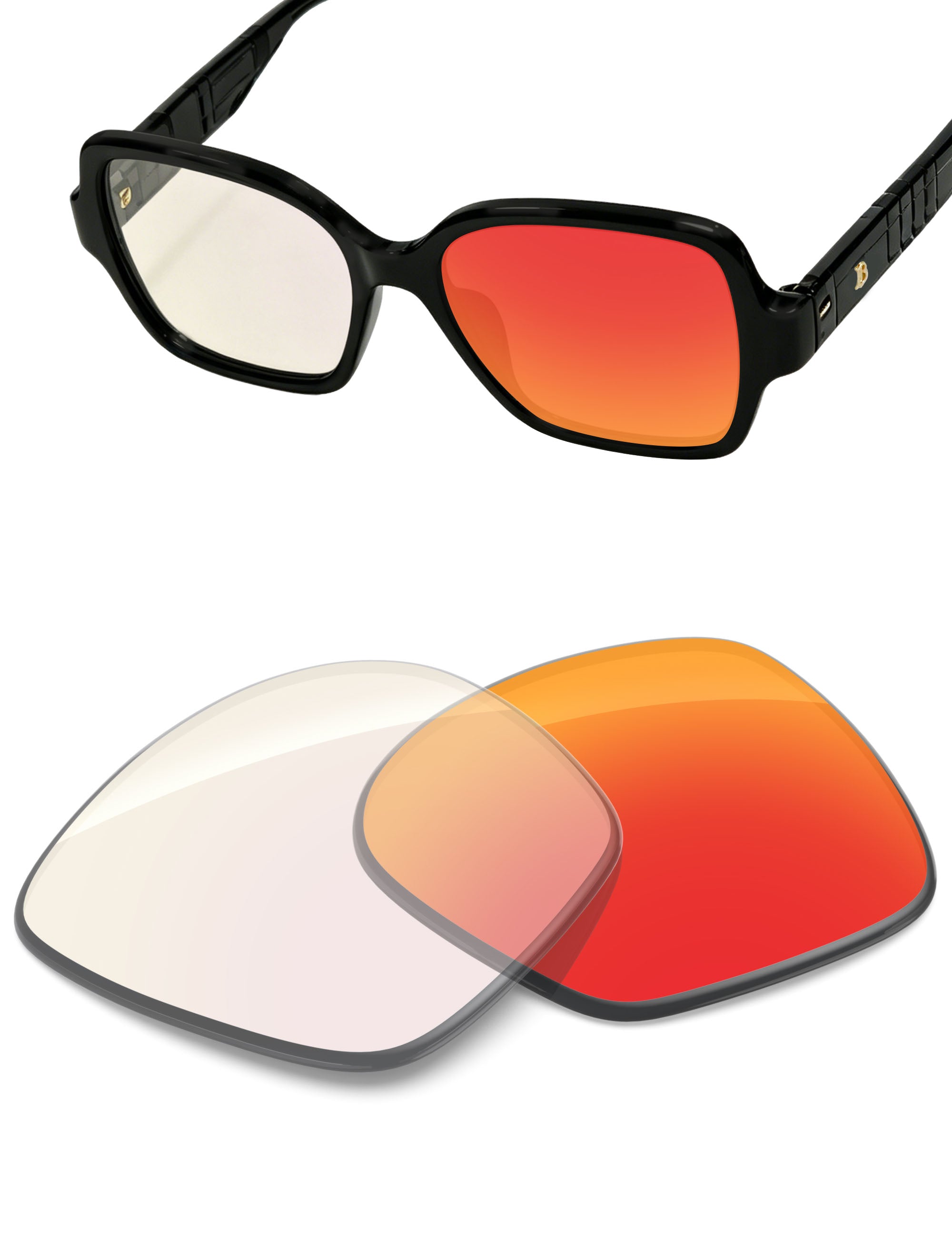 Fire Red FlashMirror™ Photochromic-Non-Polarized