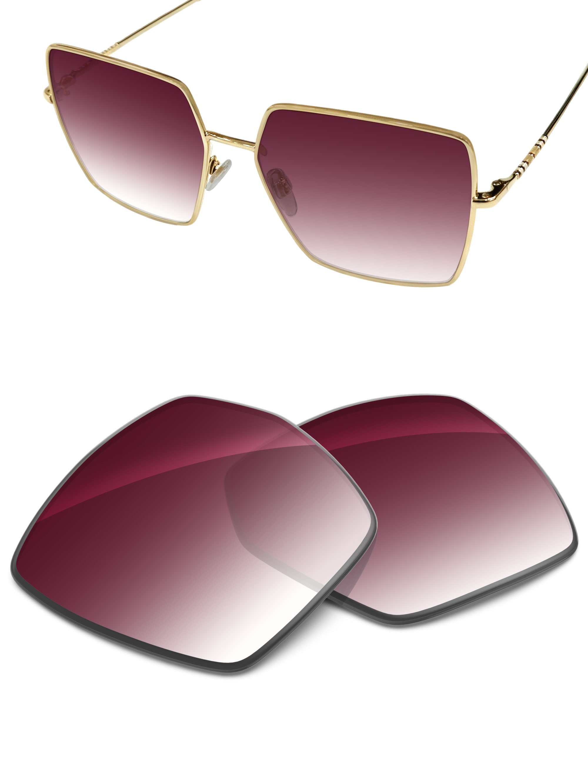 Wine Red Gradient-Non-Polarized