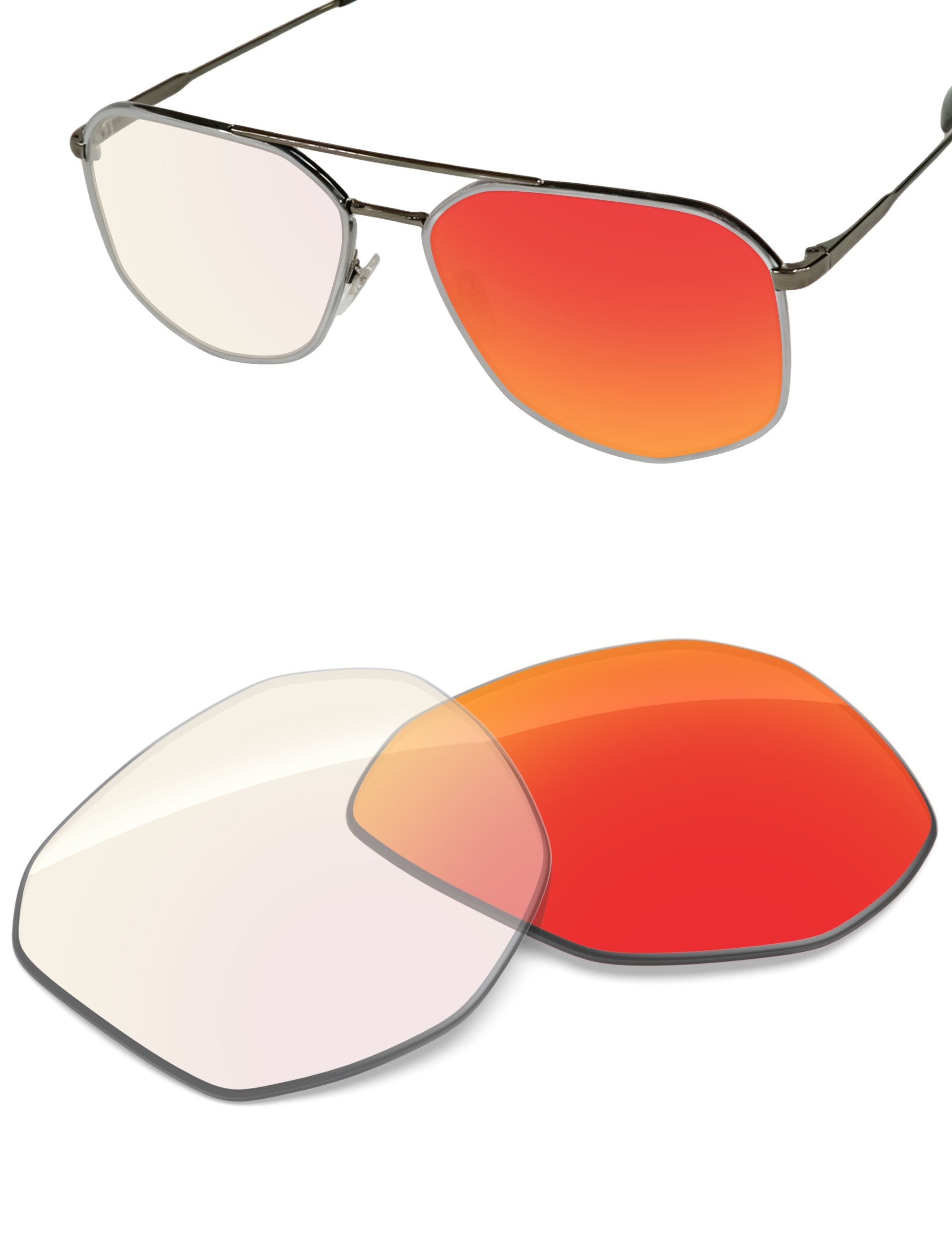 Fire Red FlashMirror™ Photochromic-Non-Polarized