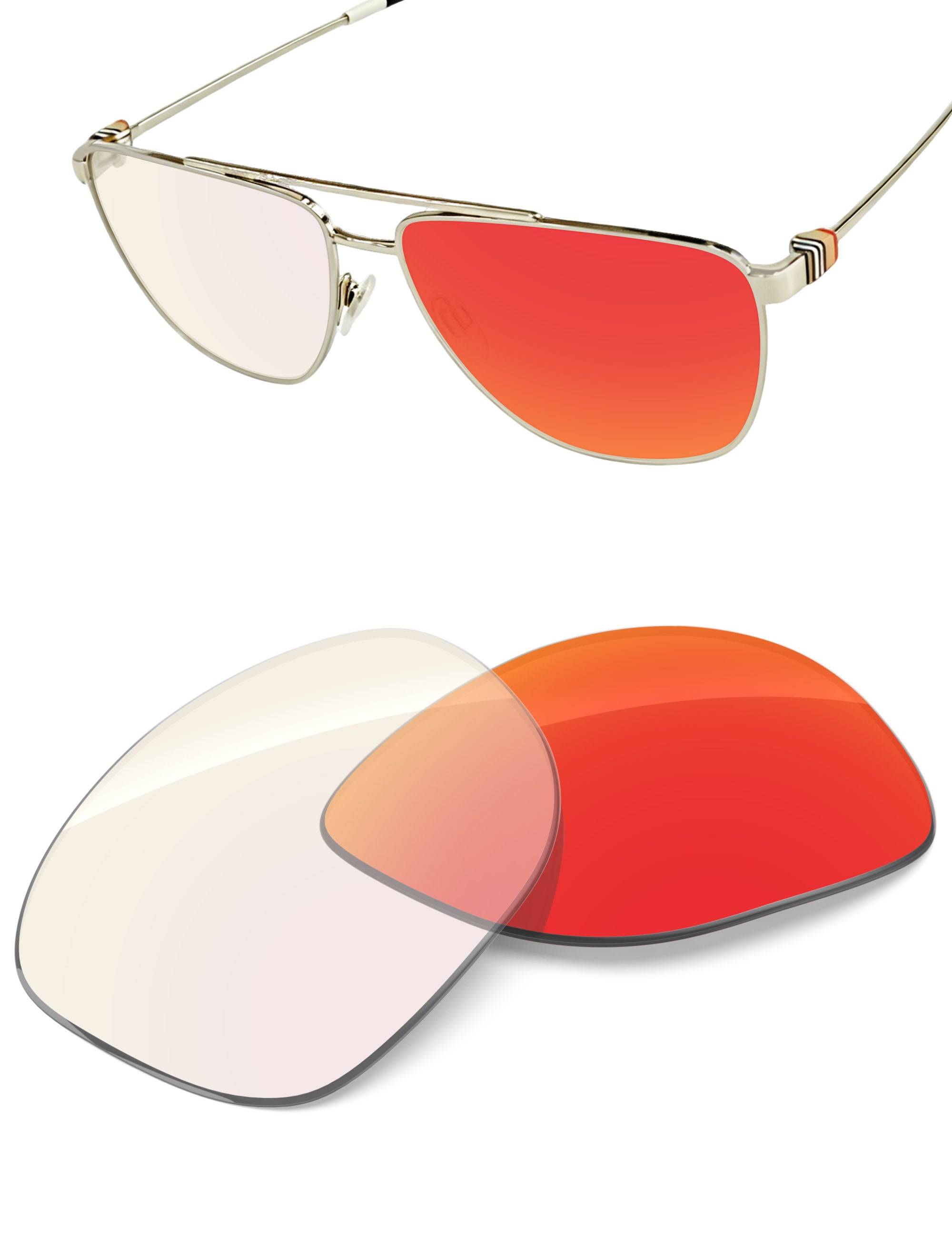 Fire Red FlashMirror™ Photochromic-Non-Polarized