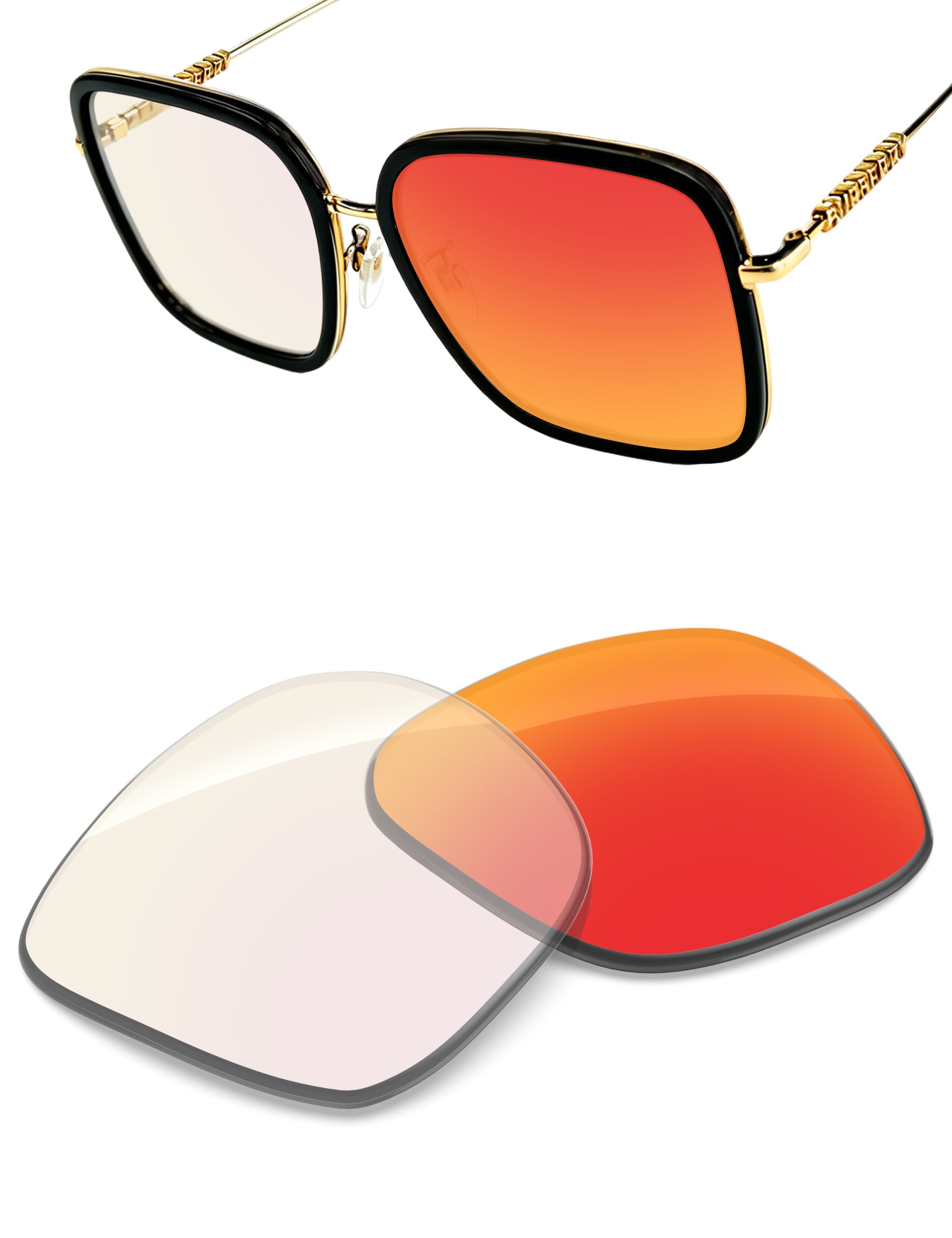 Fire Red FlashMirror™ Photochromic-Non-Polarized