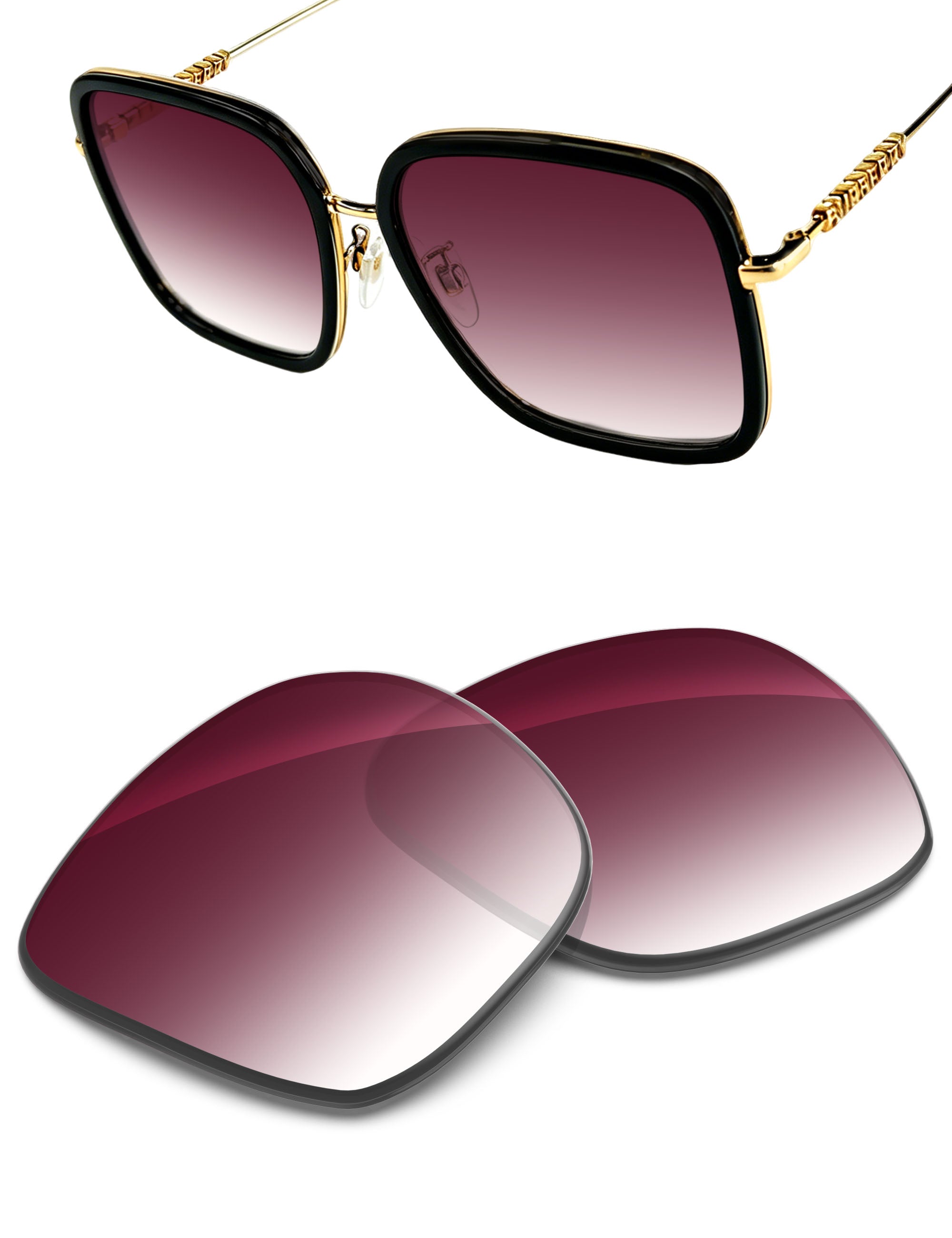 Wine Red Gradient-Non-Polarized