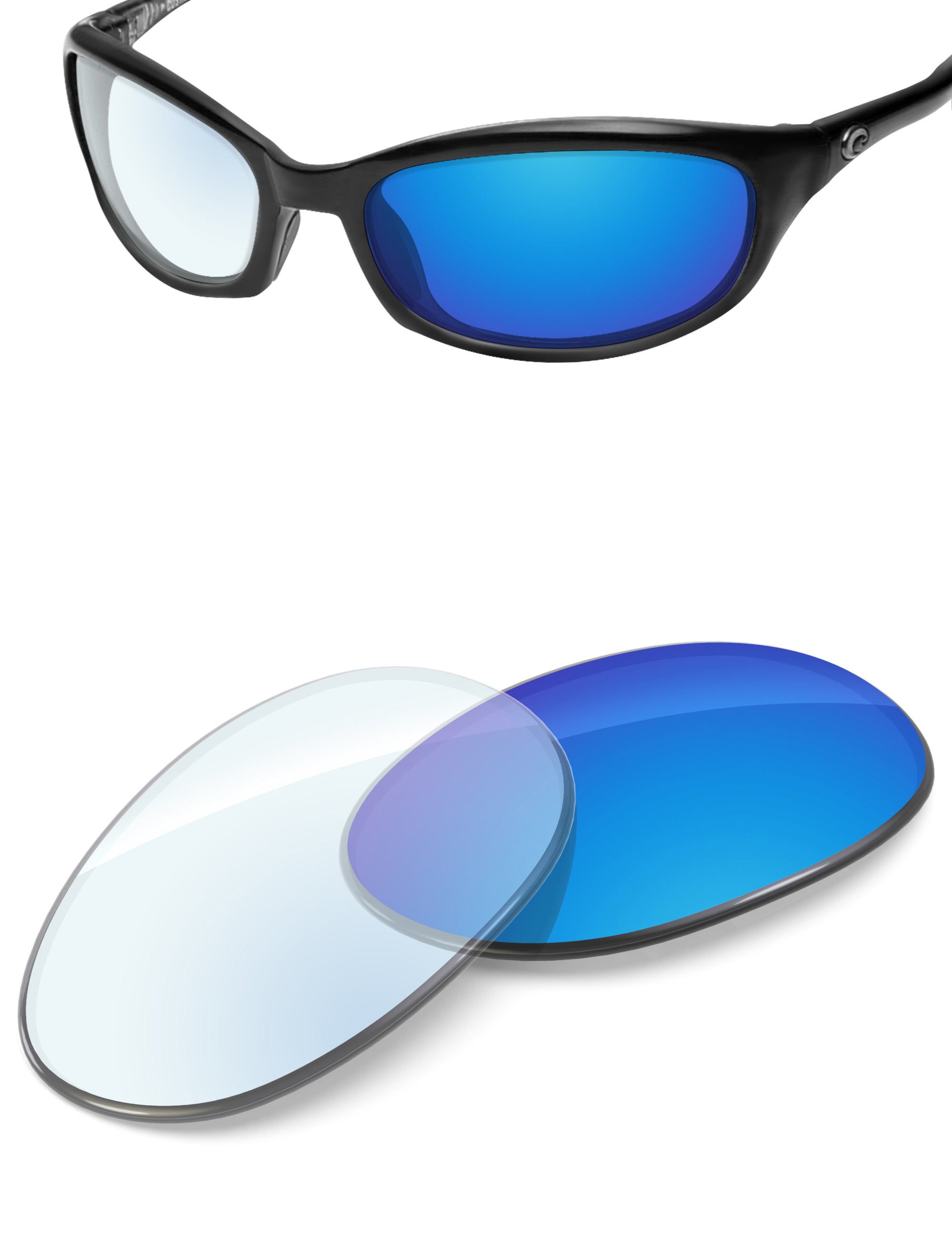 Sky Blue FlashMirror™ Photochromic-Non-Polarized