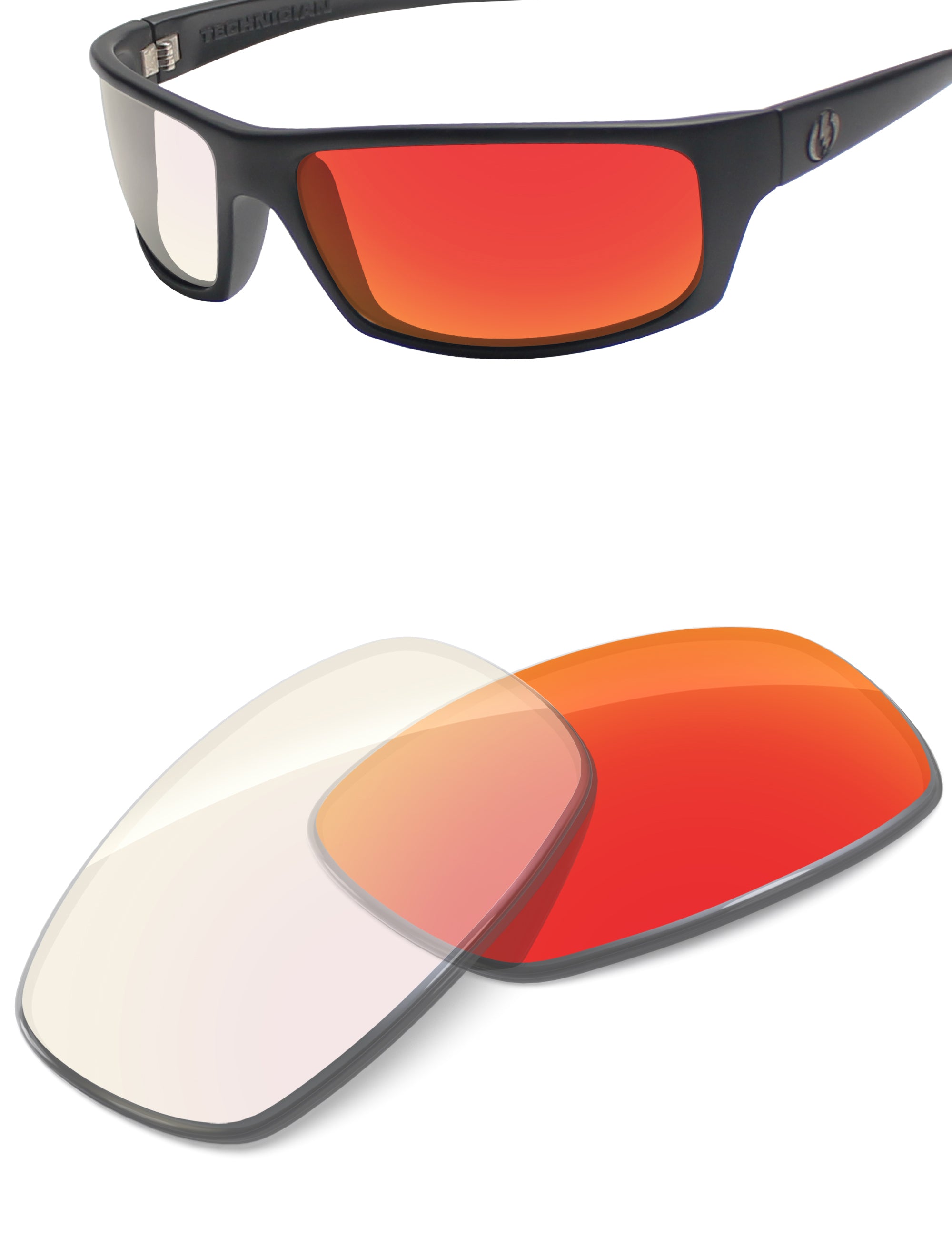 Fire Red FlashMirror™ Photochromic-Non-Polarized