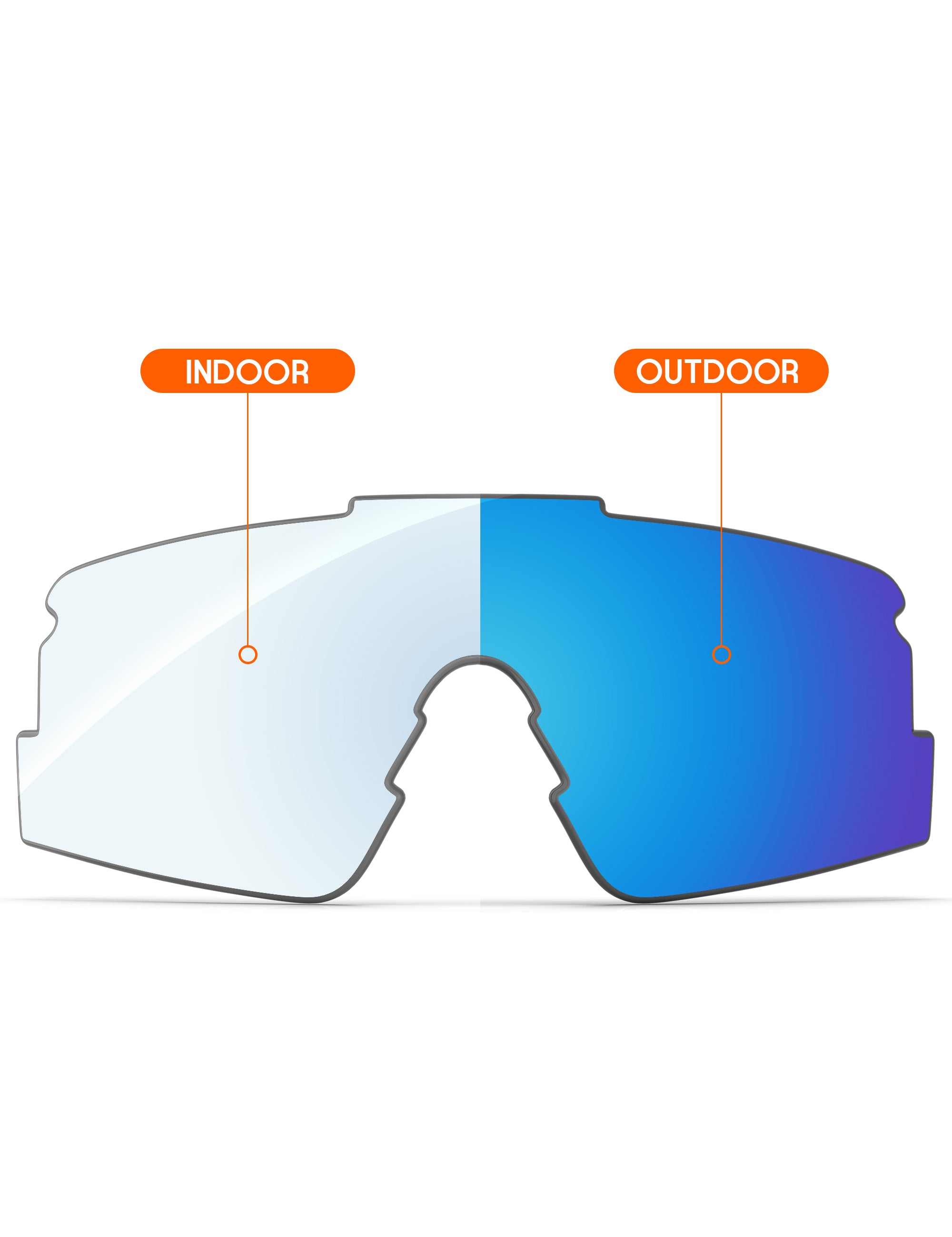 Sky Blue FlashMirror™ Photochromic-Non-Polarized