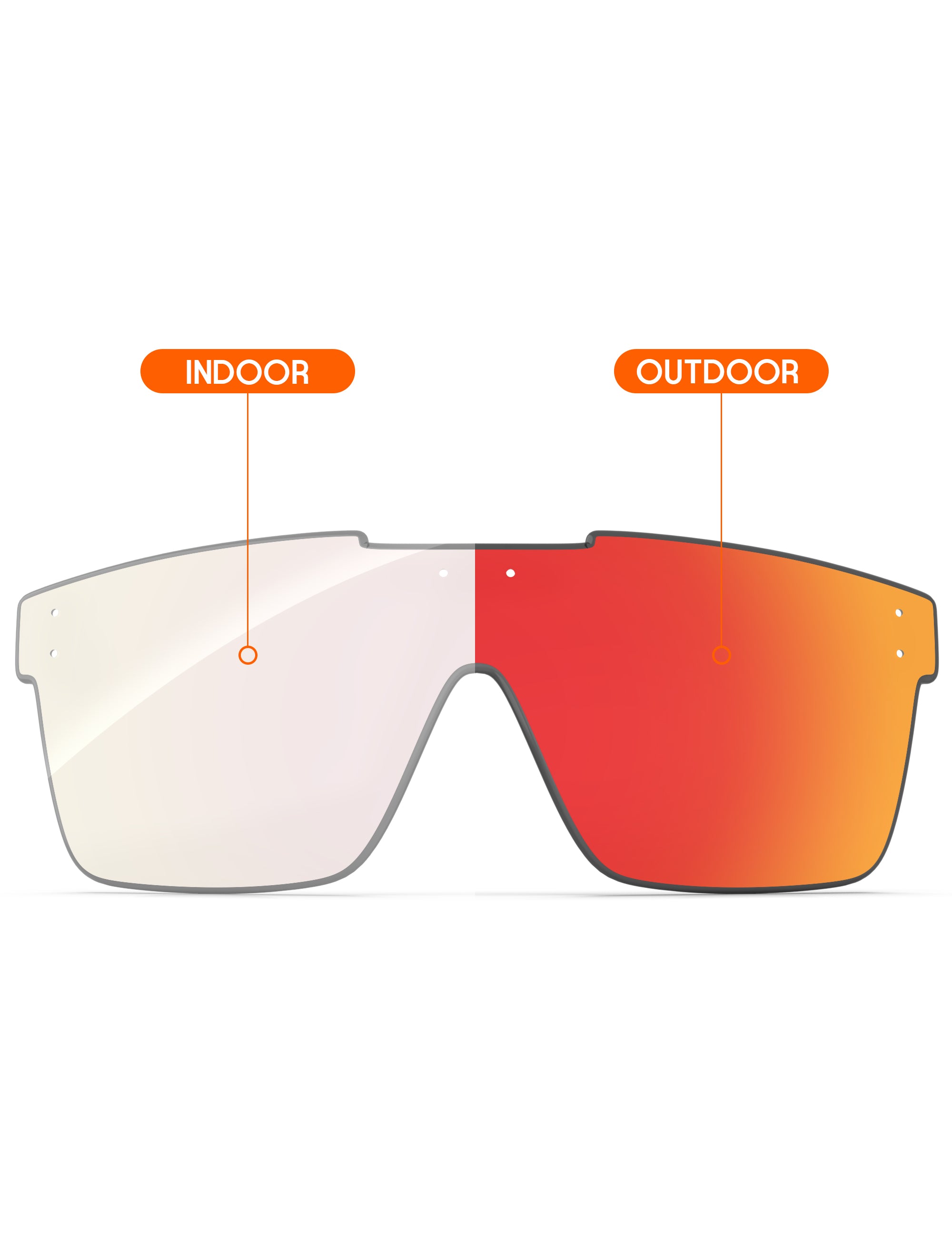 Fire Red FlashMirror™ Photochromic-Non-Polarized