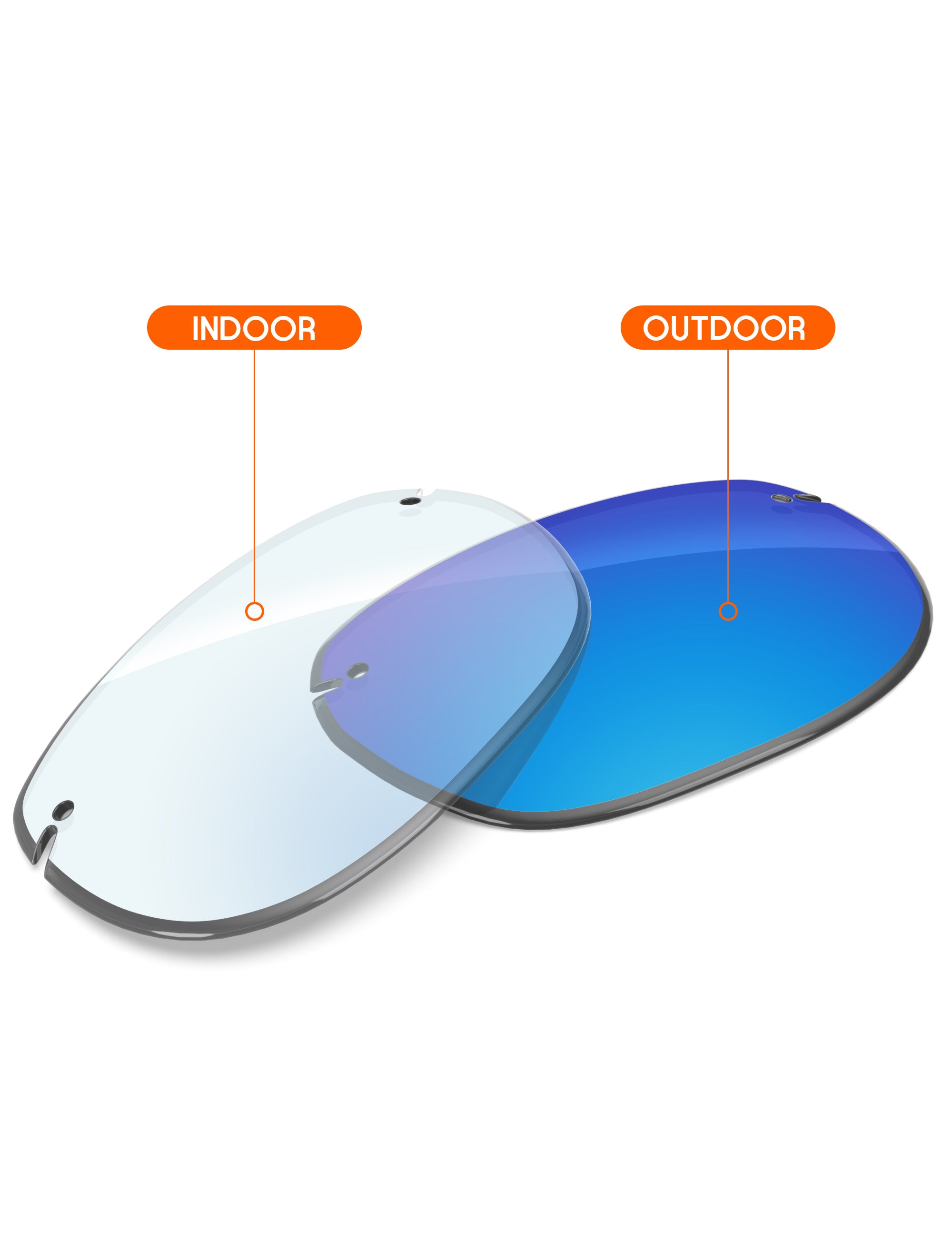 Sky Blue FlashMirror™ Photochromic-Non-Polarized