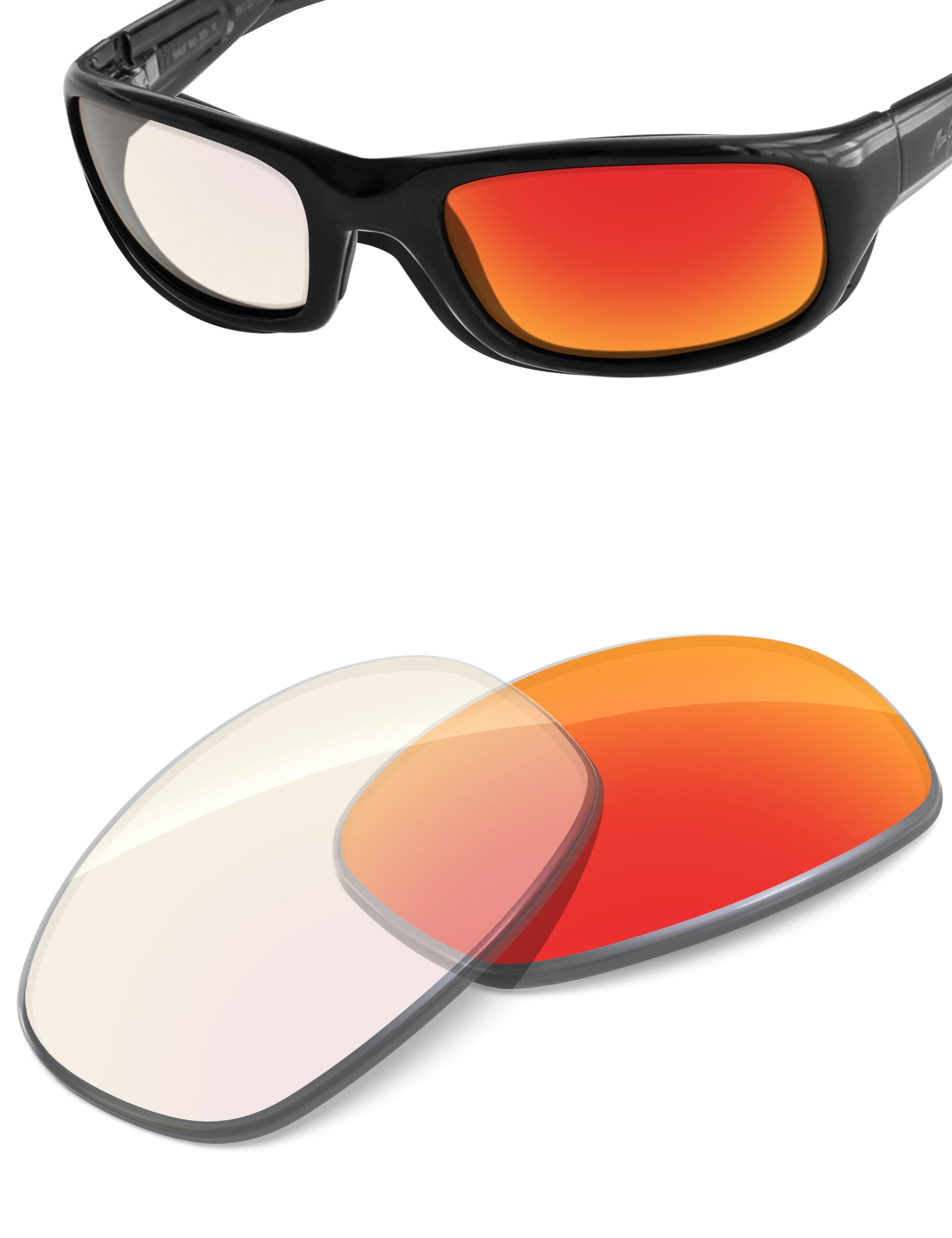 Fire Red FlashMirror™ Photochromic-Non-Polarized