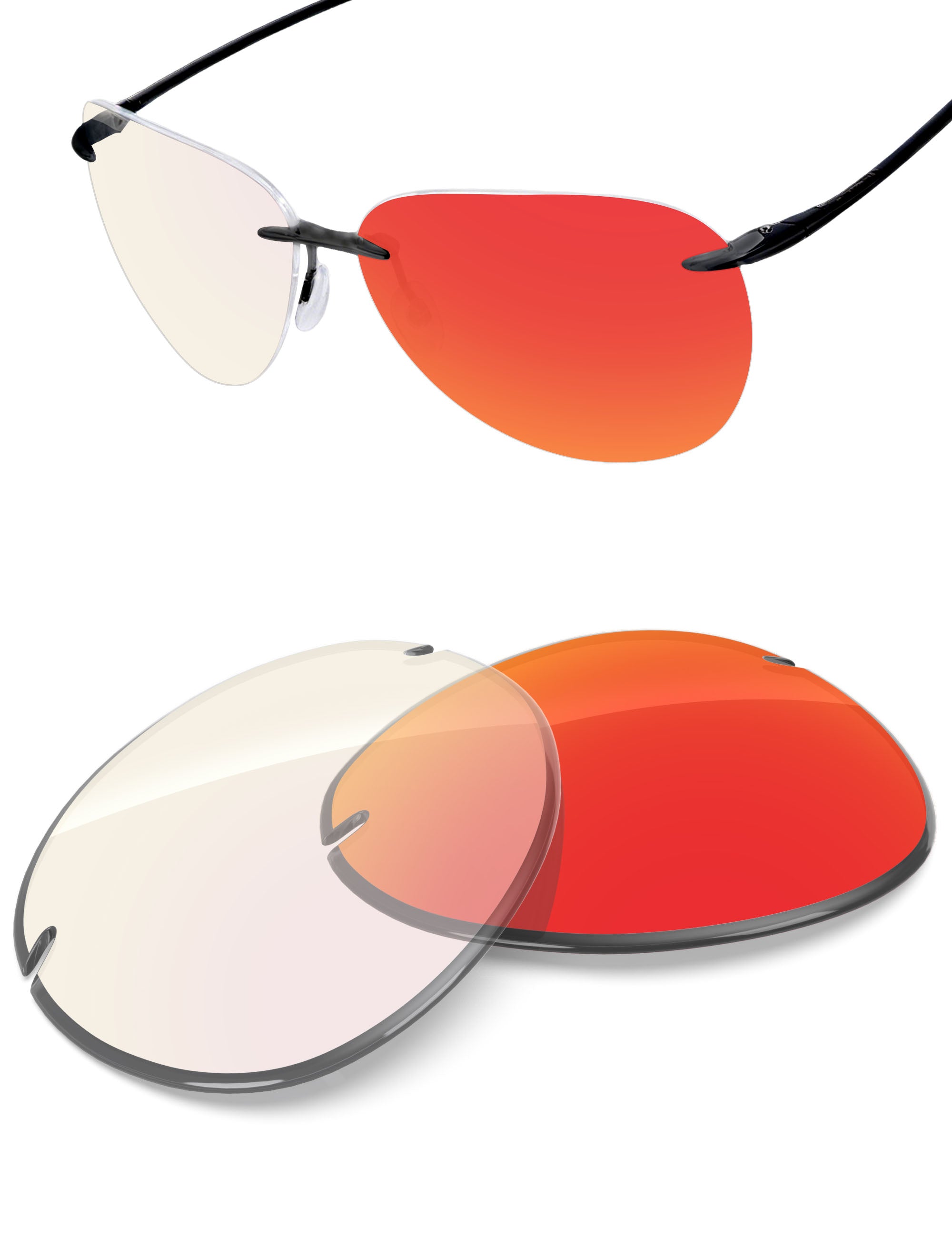 Fire Red FlashMirror™ Photochromic-Non-Polarized