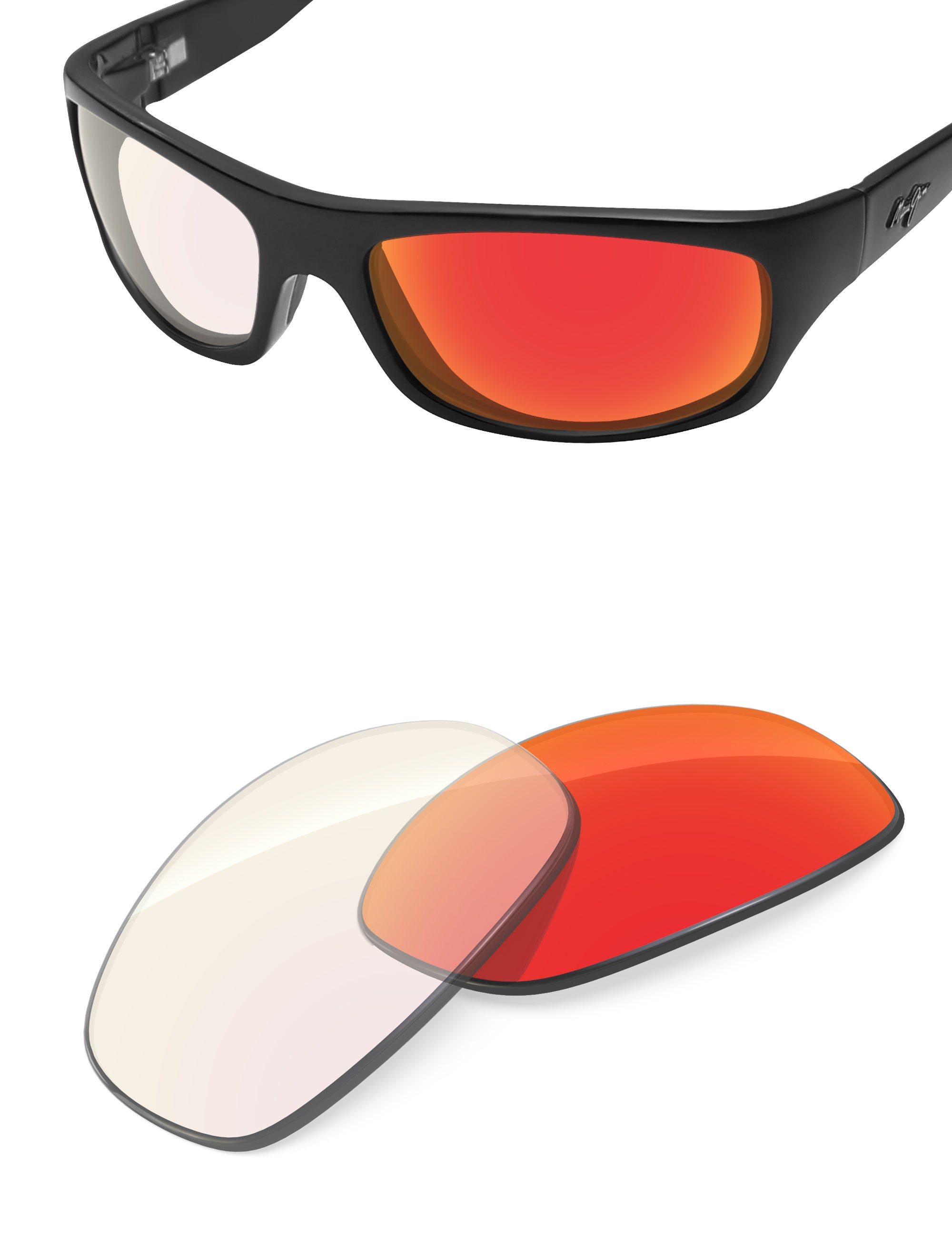 Fire Red FlashMirror™ Photochromic-Non-Polarized