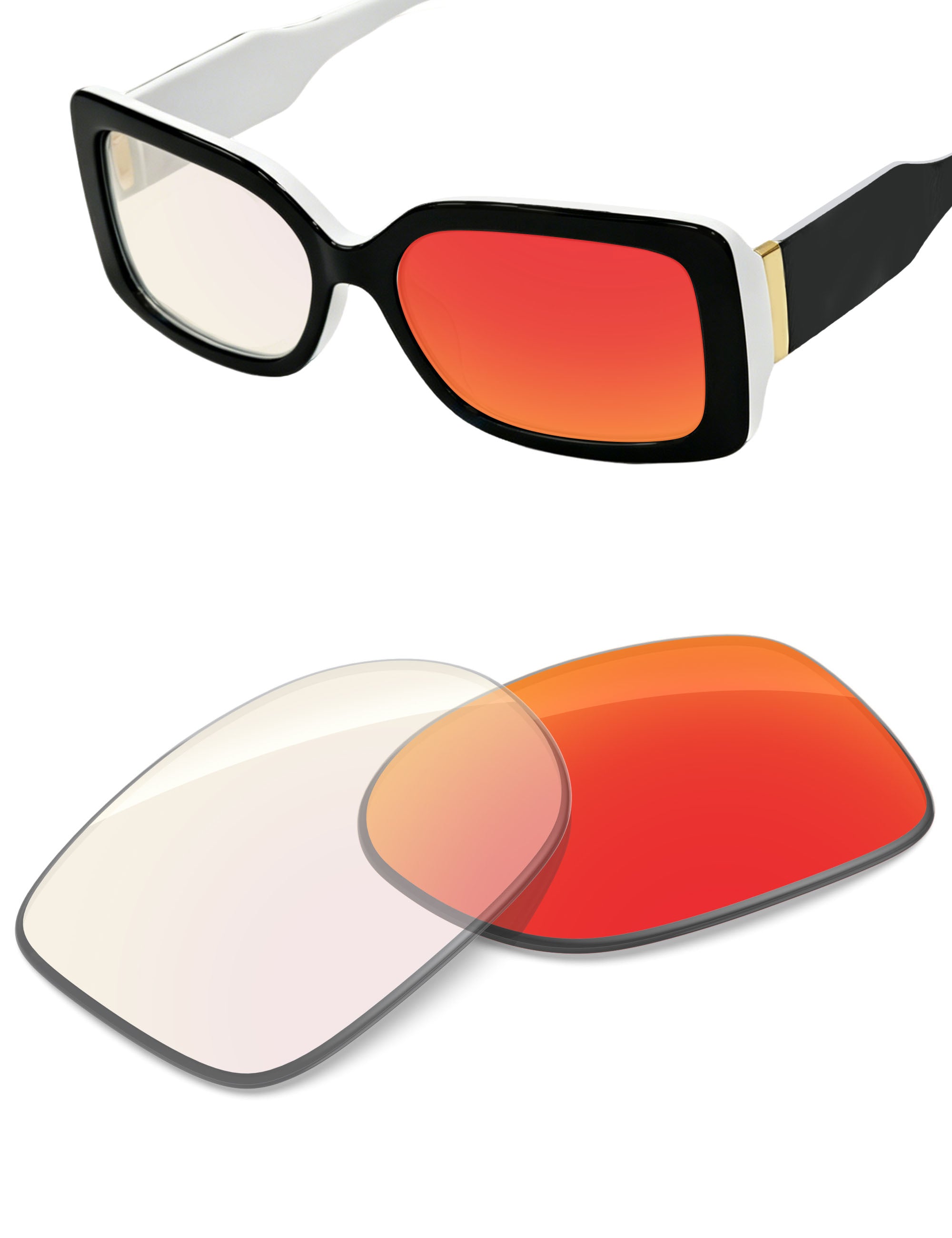Fire Red FlashMirror™-Photochromic-Non-Polarized
