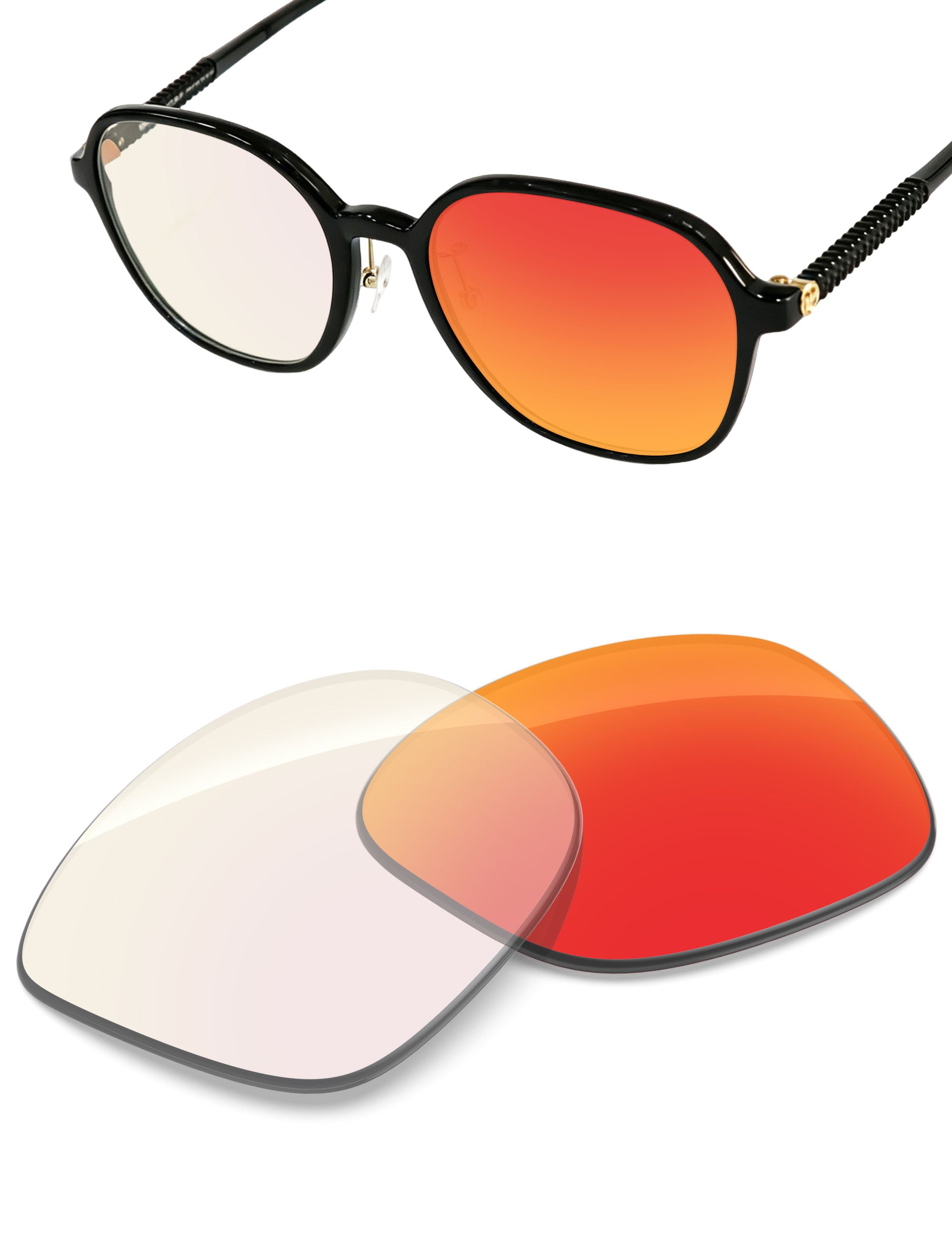 Fire Red FlashMirror™ Photochromic-Non-Polarized