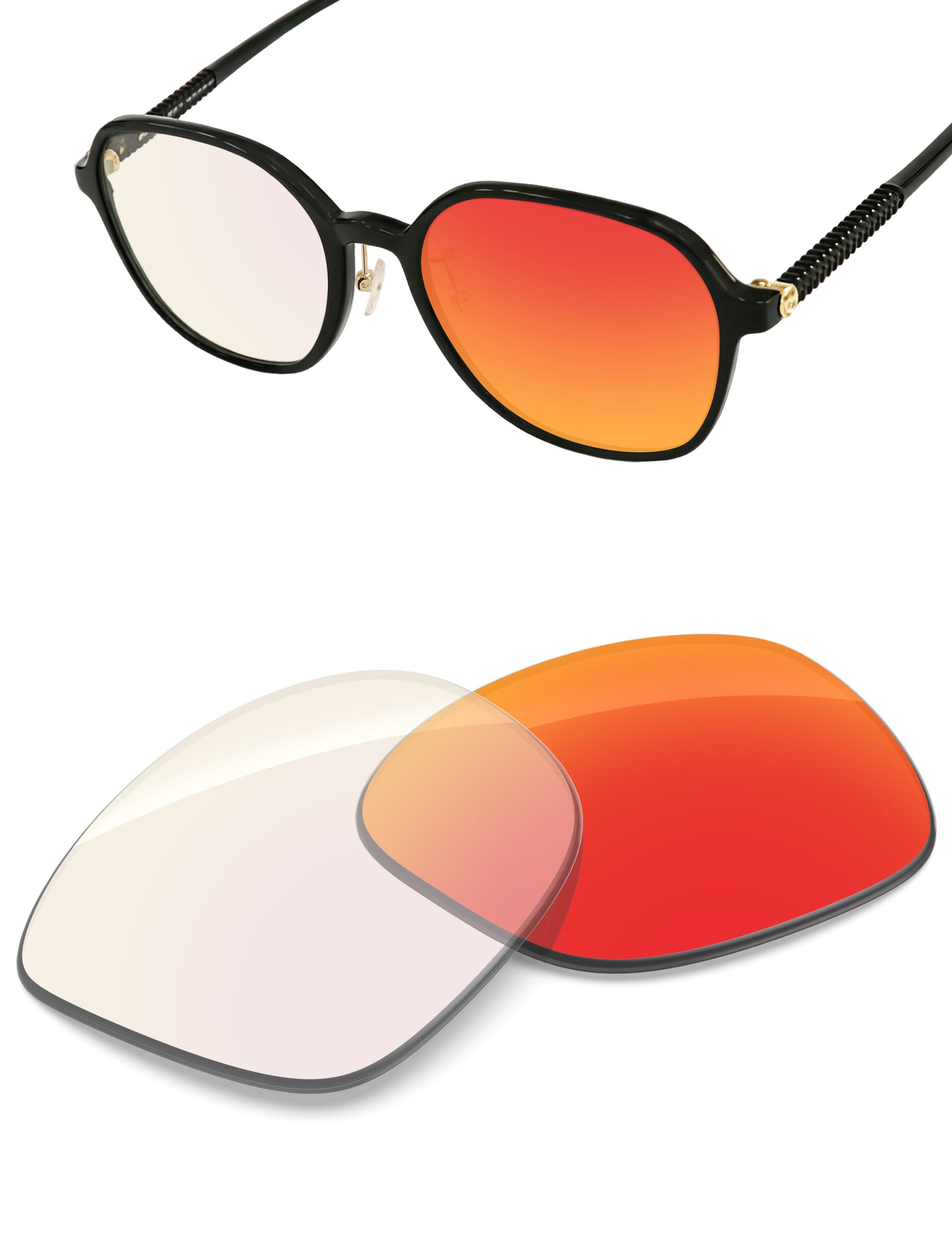 Fire Red FlashMirror™ Photochromic-Non-Polarized