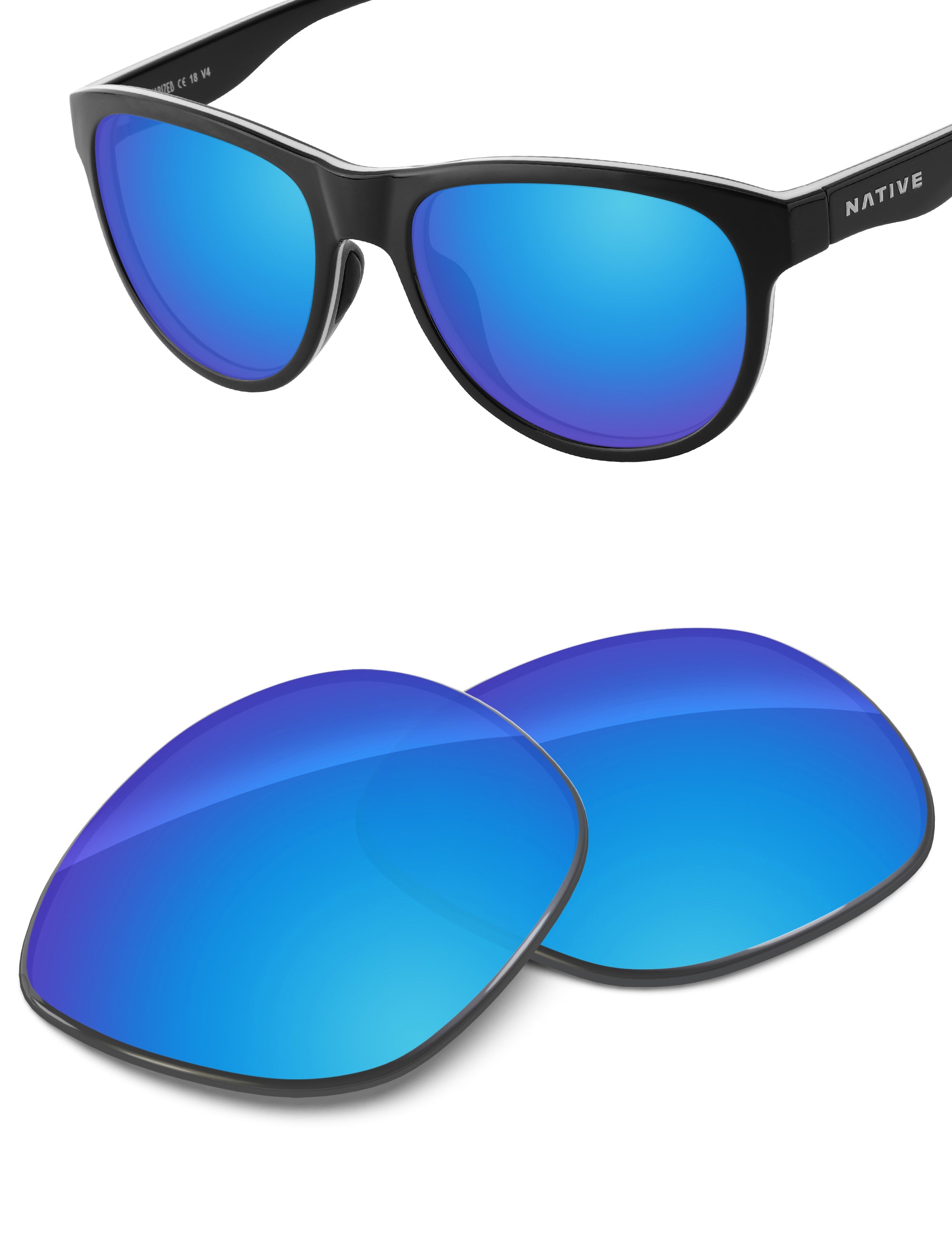 Sky Blue FlashMirror™-Non-Polarized