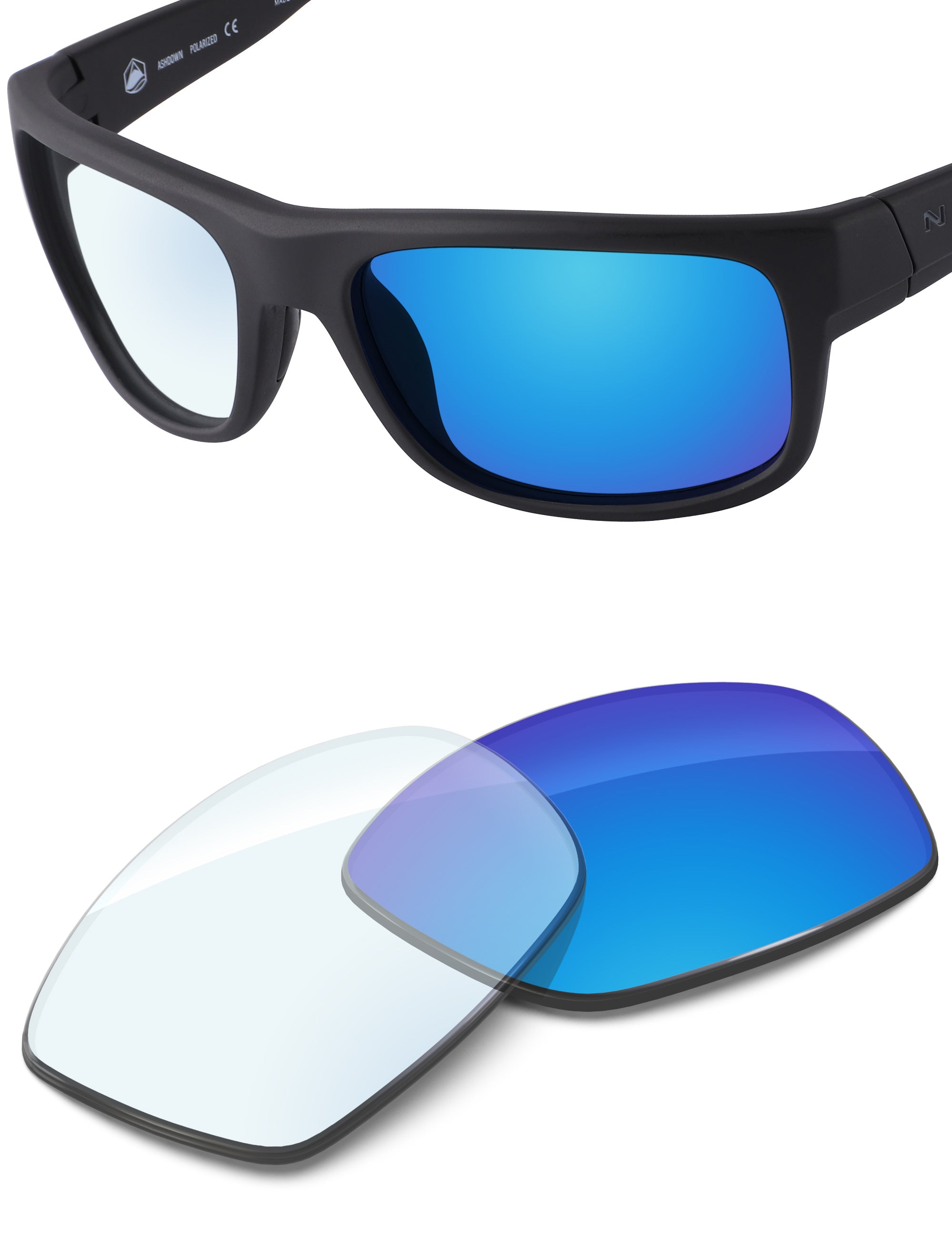 Sky Blue FlashMirror™ Photochromic-Non-Polarized