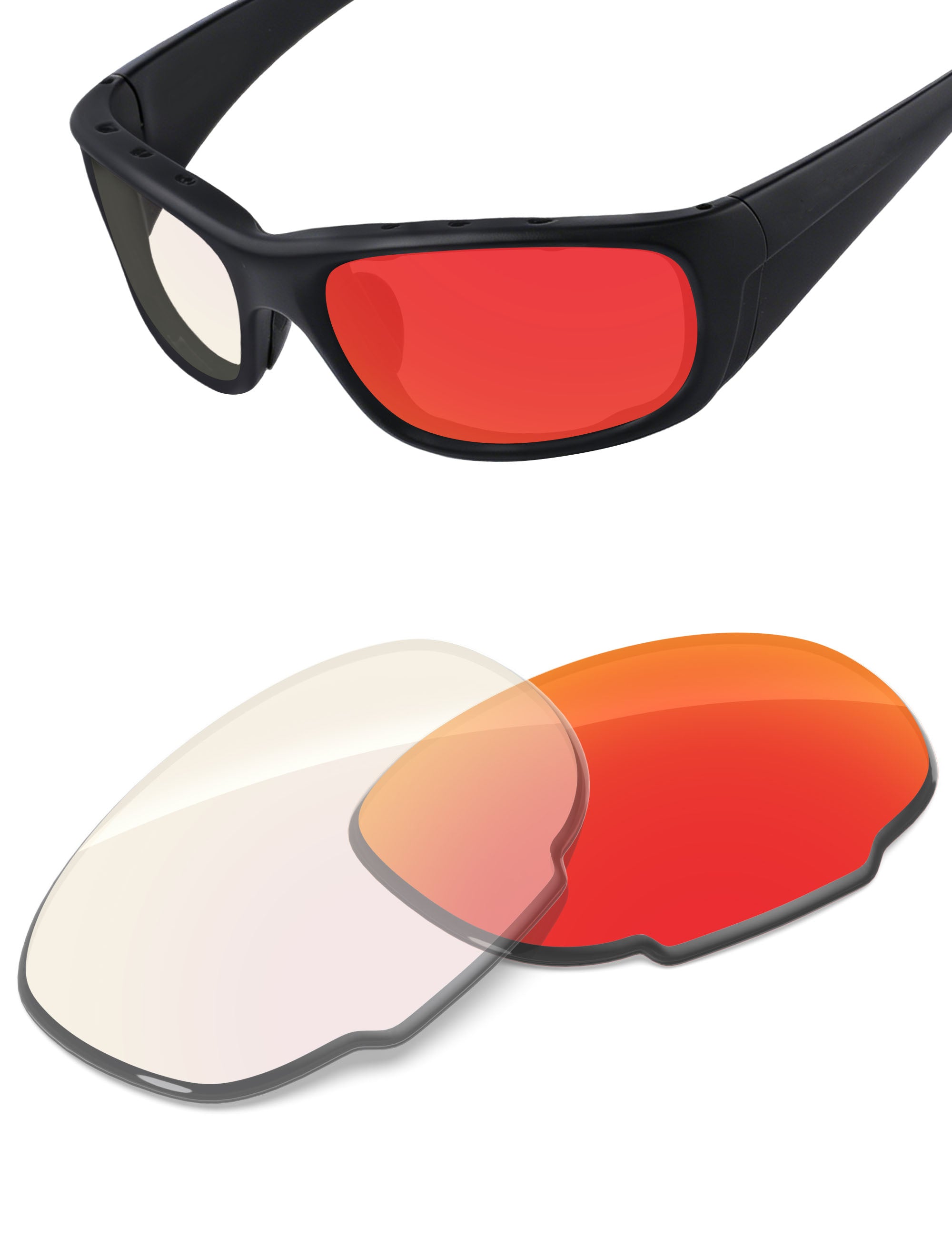 Fire Red FlashMirror™ Photochromic-Non-Polarized