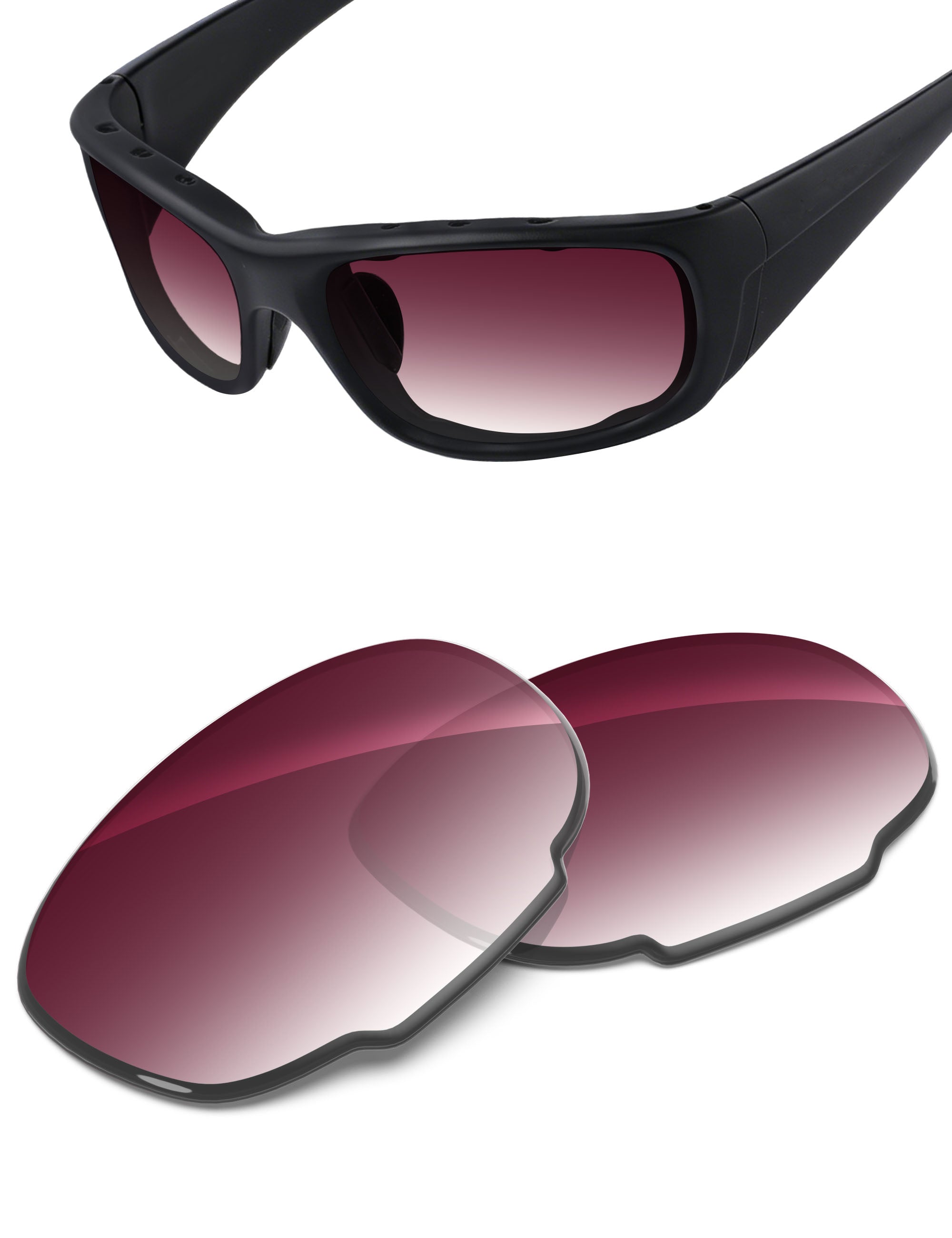 Wine Red Gradient-Non-Polarized
