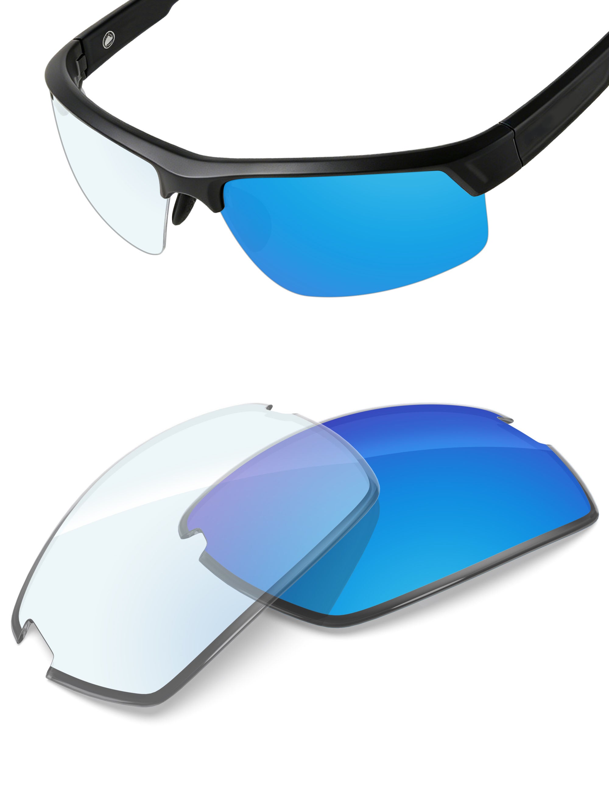 Sky Blue FlashMirror™ Photochromic-Non-Polarized