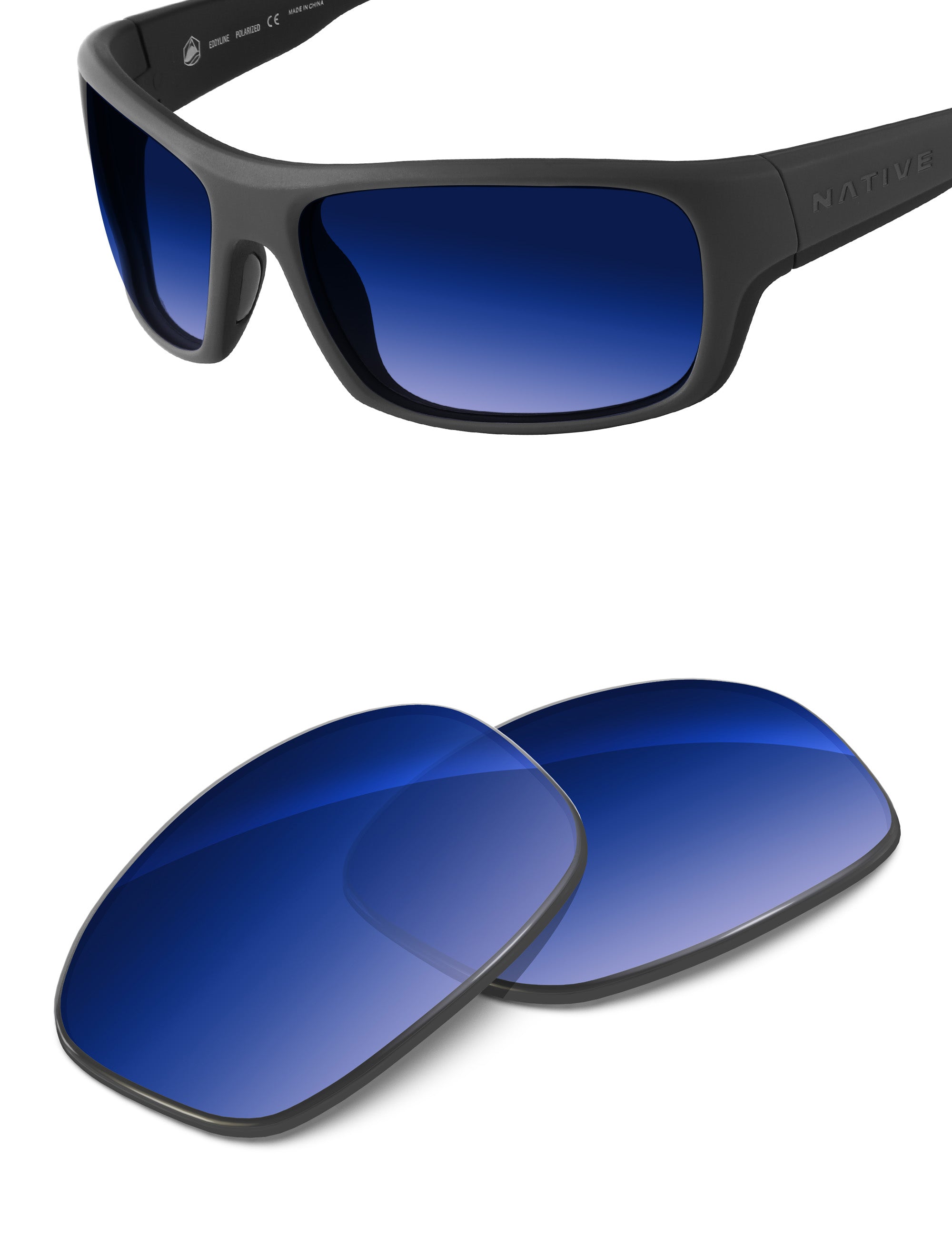 Aqua Blue Gradient-Non-Polarized