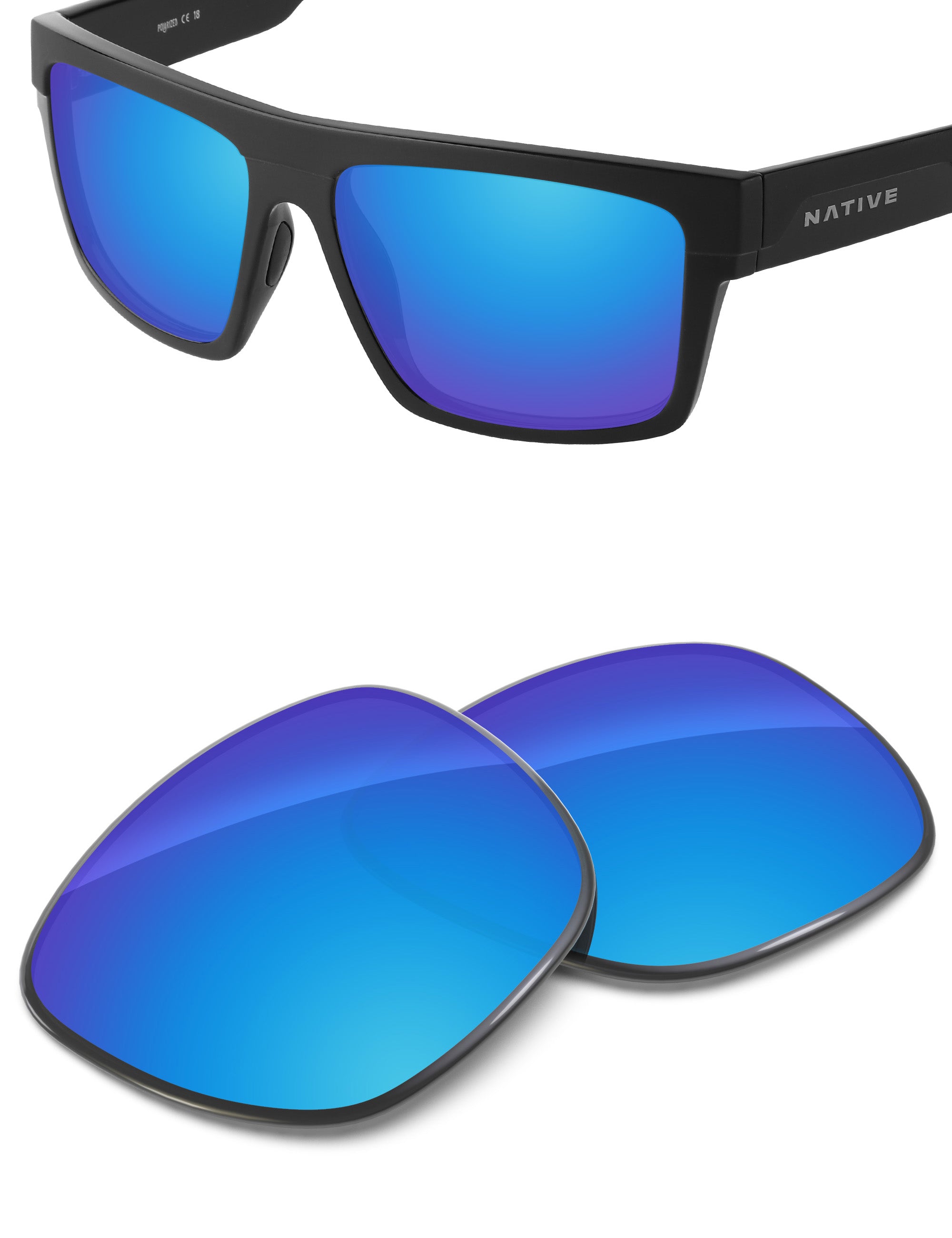 Sky Blue FlashMirror™-Non-Polarized