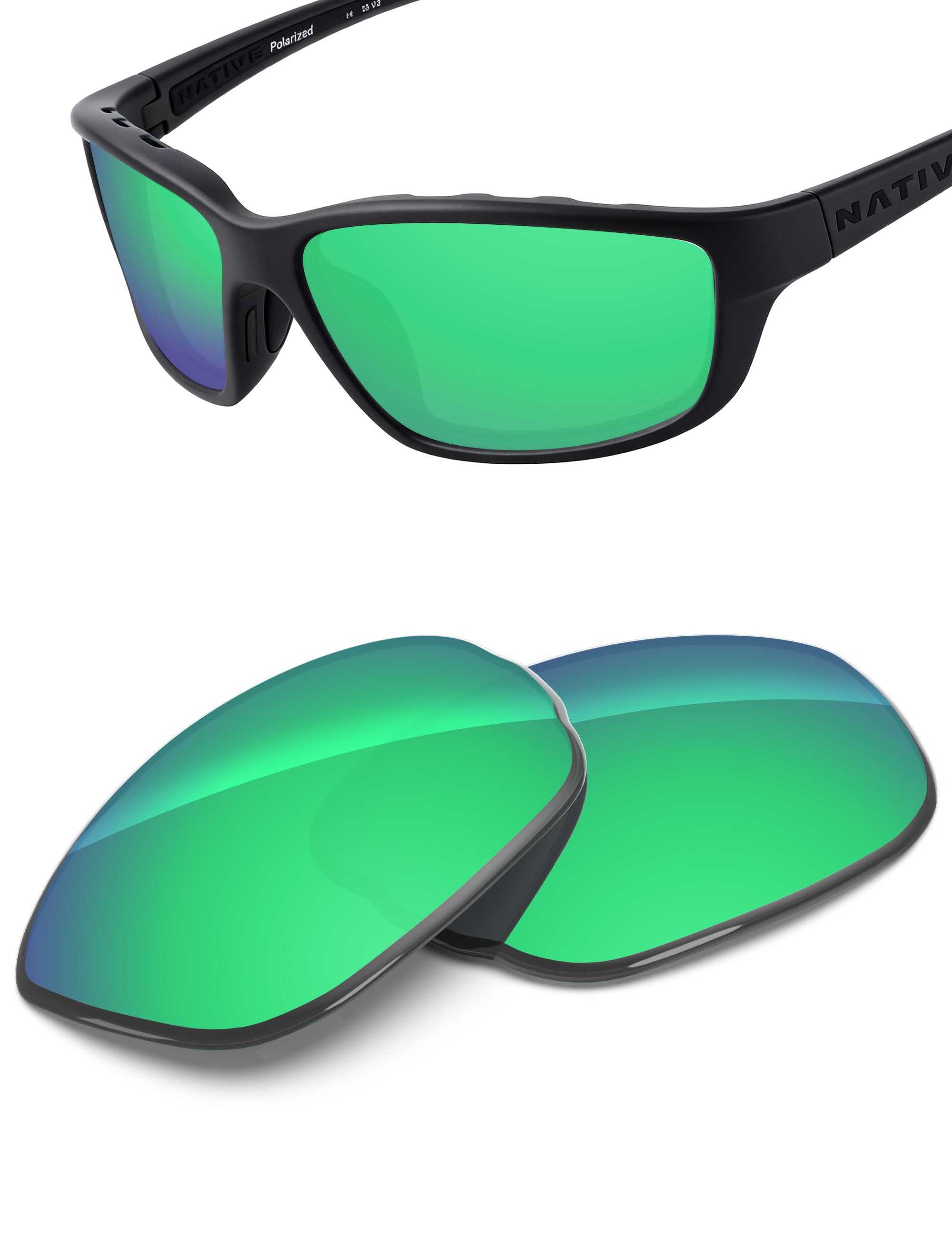 Emerald Green FlashMirror™-Non-Polarized