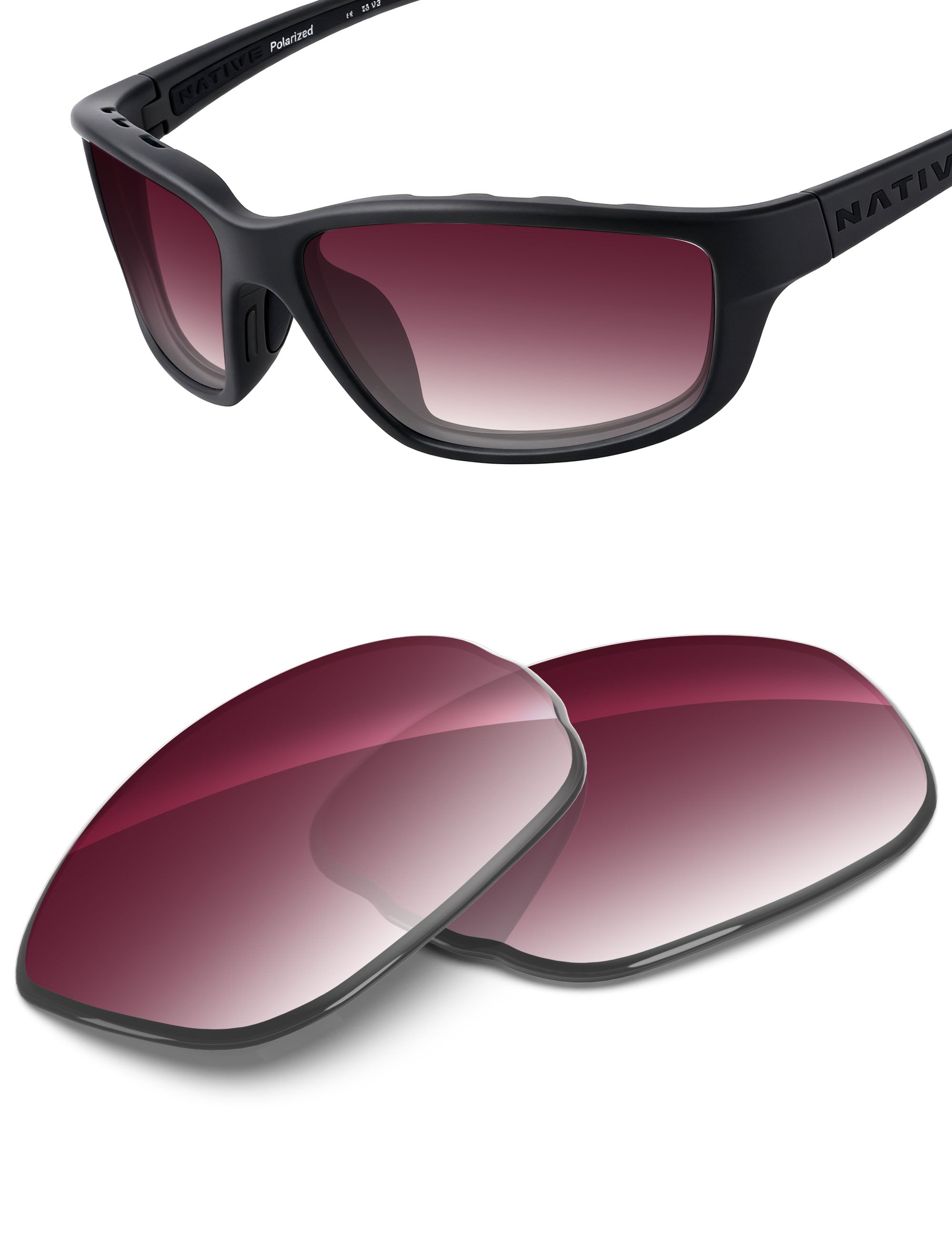 Wine Red Gradient-Non-Polarized