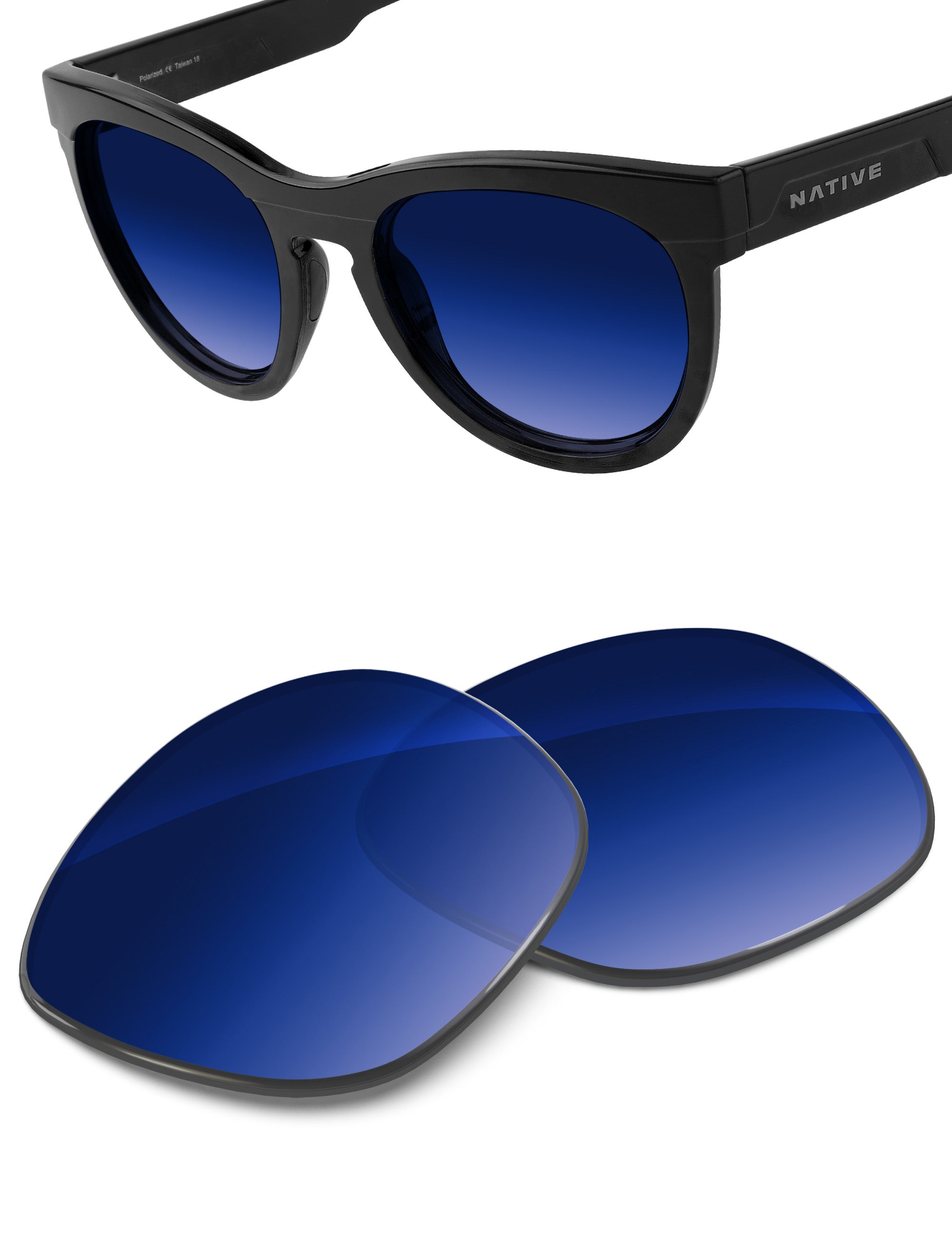 Aqua Blue Gradient-Non-Polarized