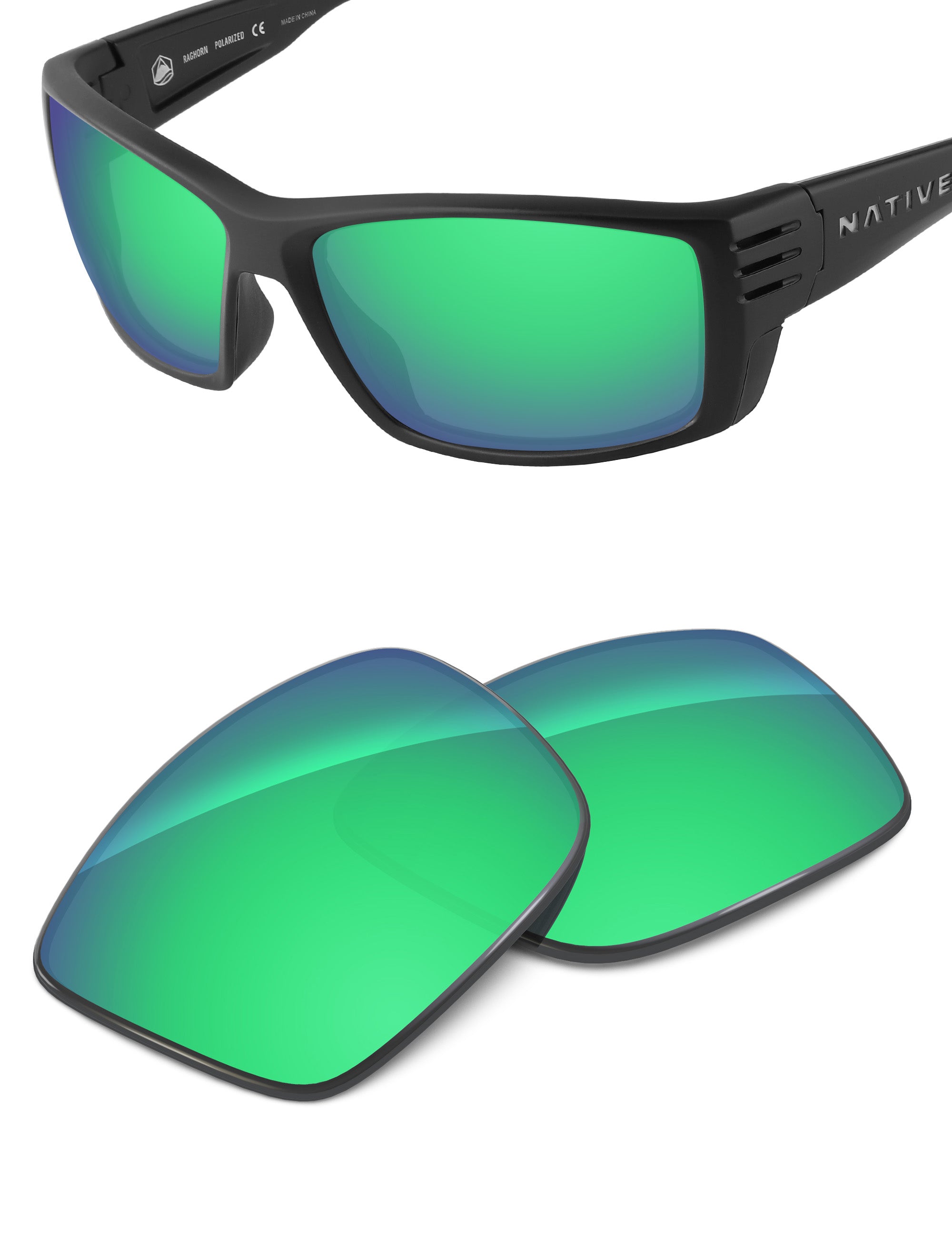Emerald Green FlashMirror™-Non-Polarized