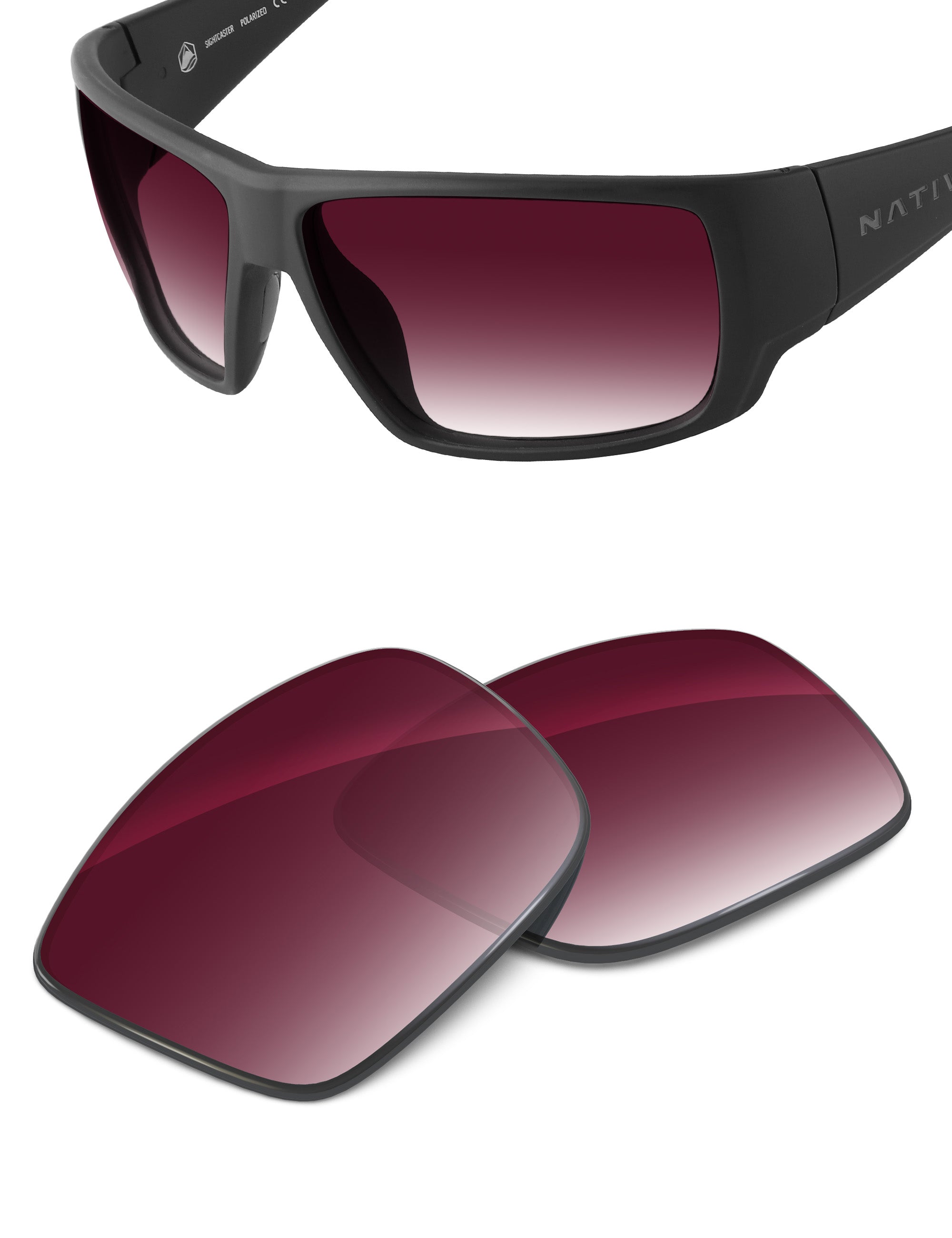 Wine Red Gradient-Non-Polarized