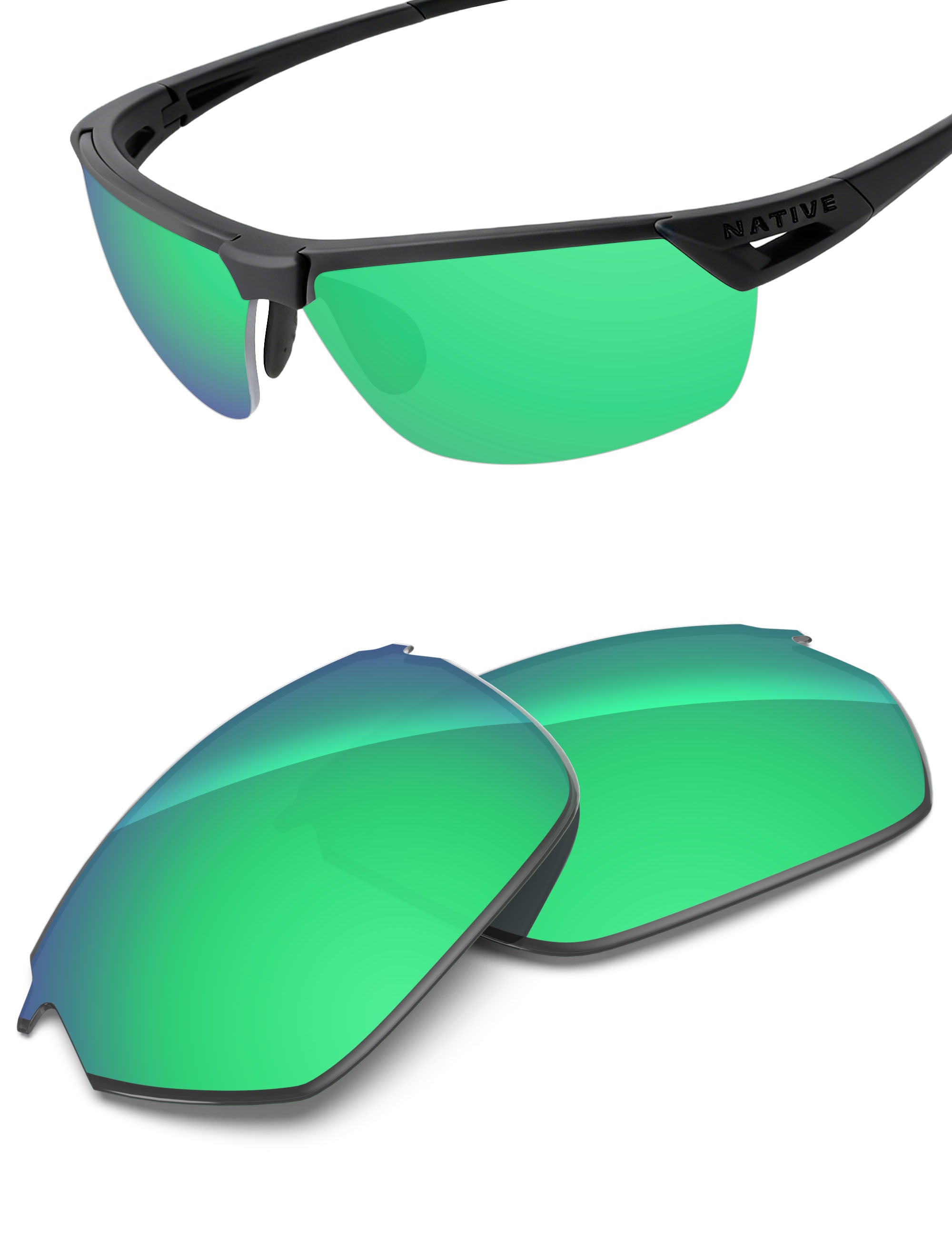 Emerald Green FlashMirror™-Non-Polarized