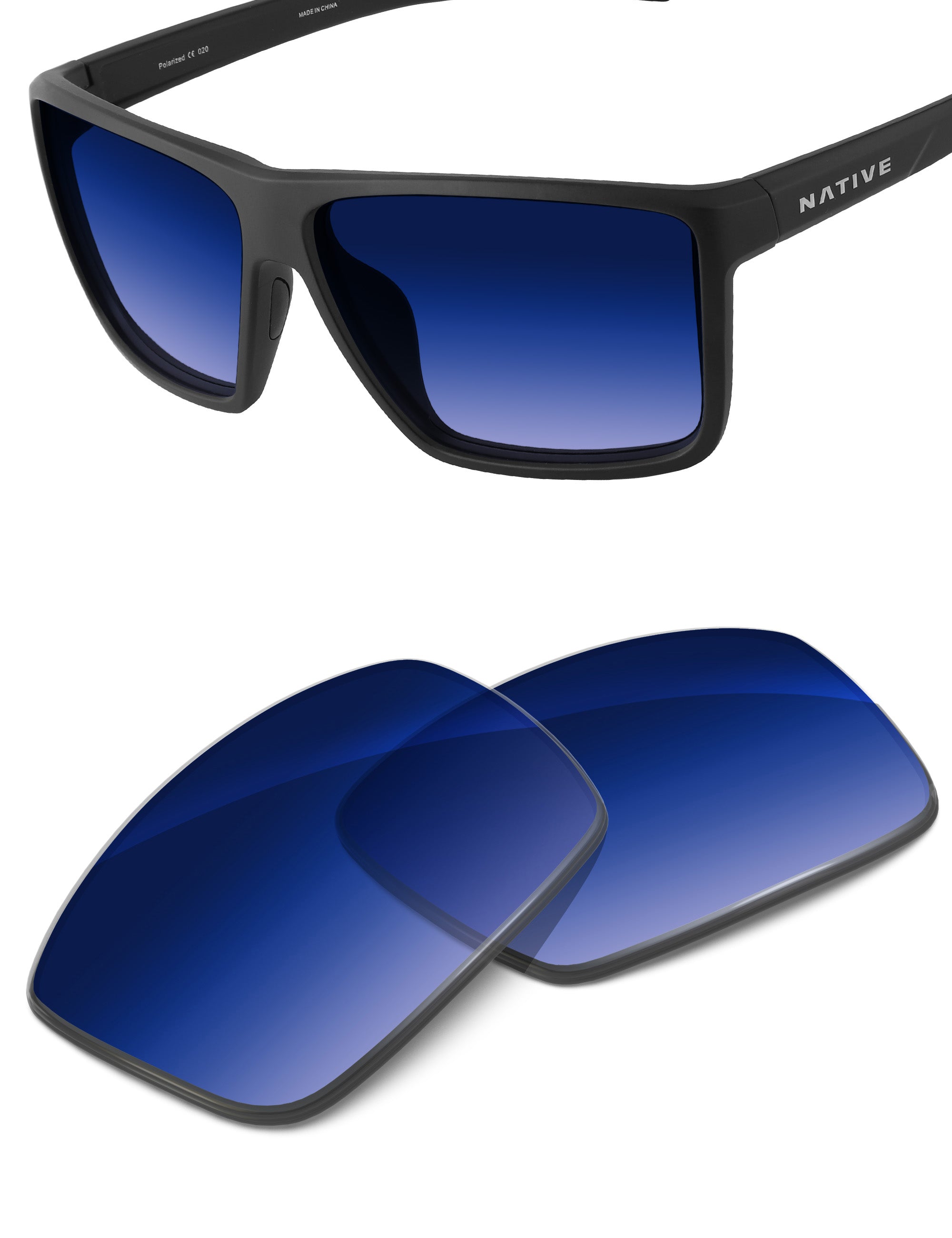 Aqua Blue Gradient-Non-Polarized