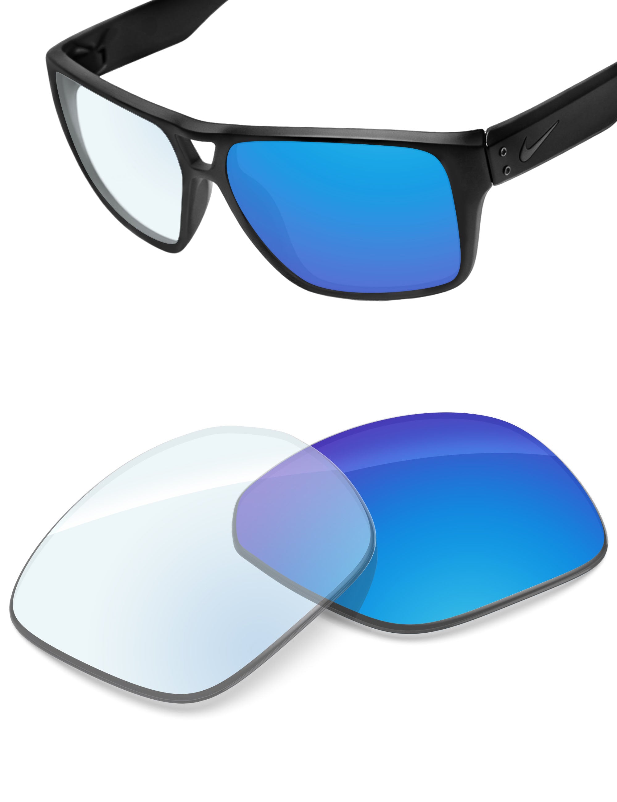 Sky Blue FlashMirror™ Photochromic-Non-Polarized