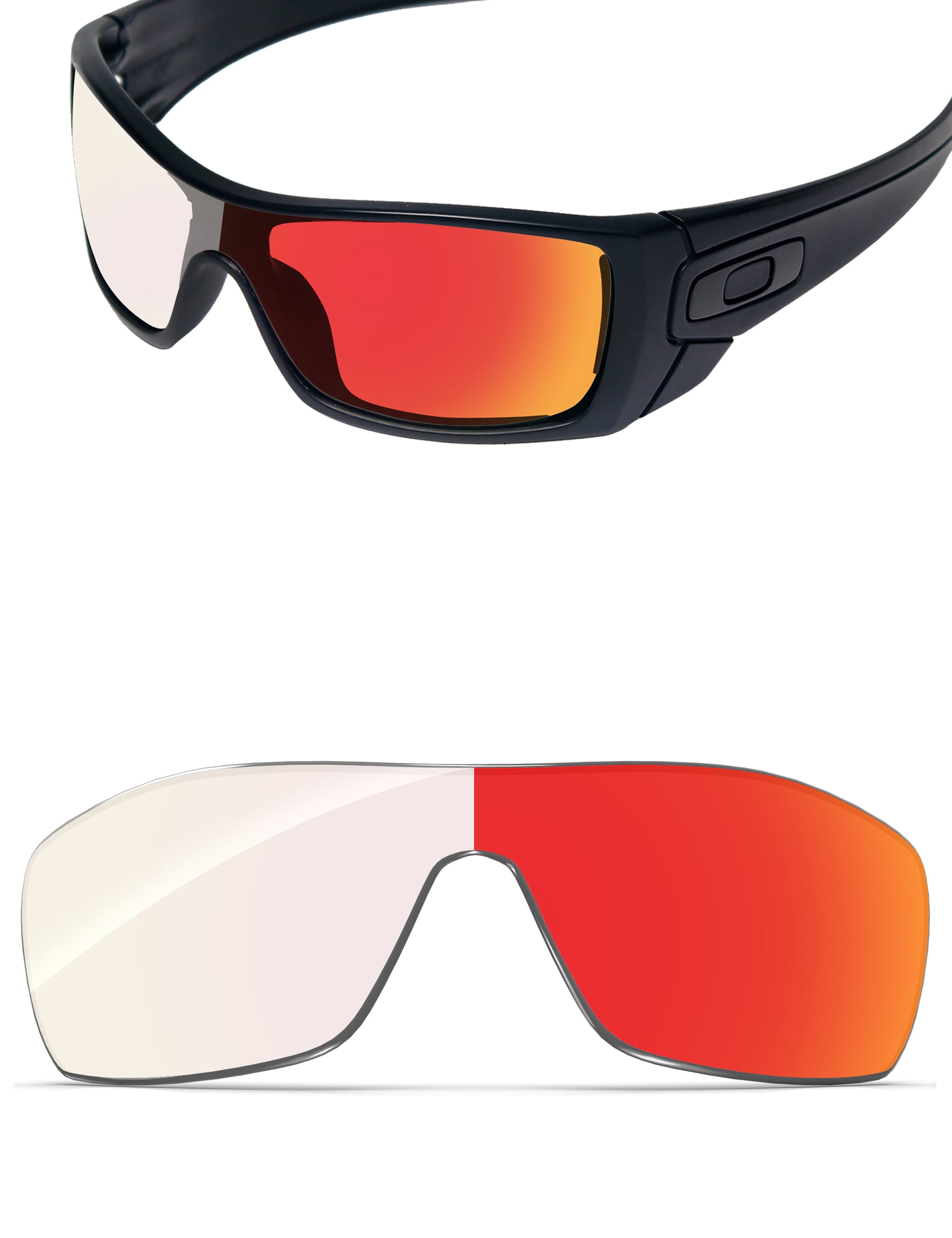 Fire Red FlashMirror™ Photochromic-Non-Polarized