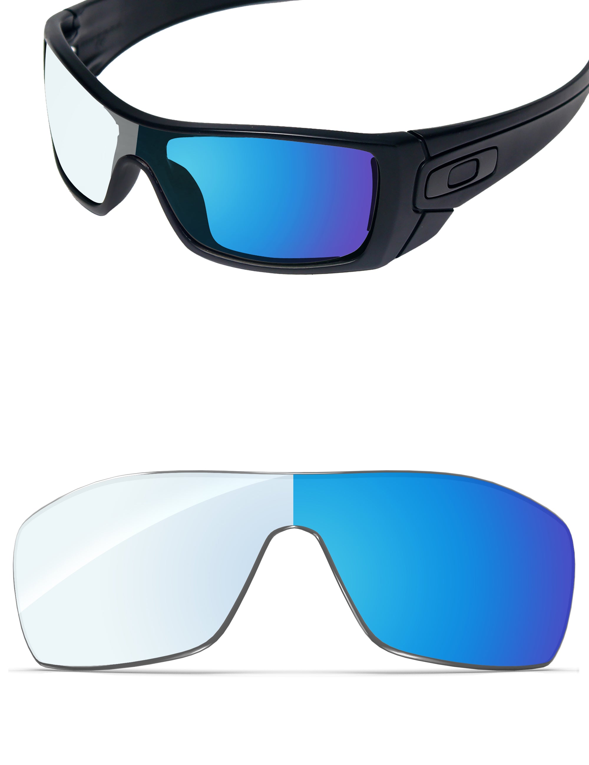 Sky Blue FlashMirror™ Photochromic-Non-Polarized