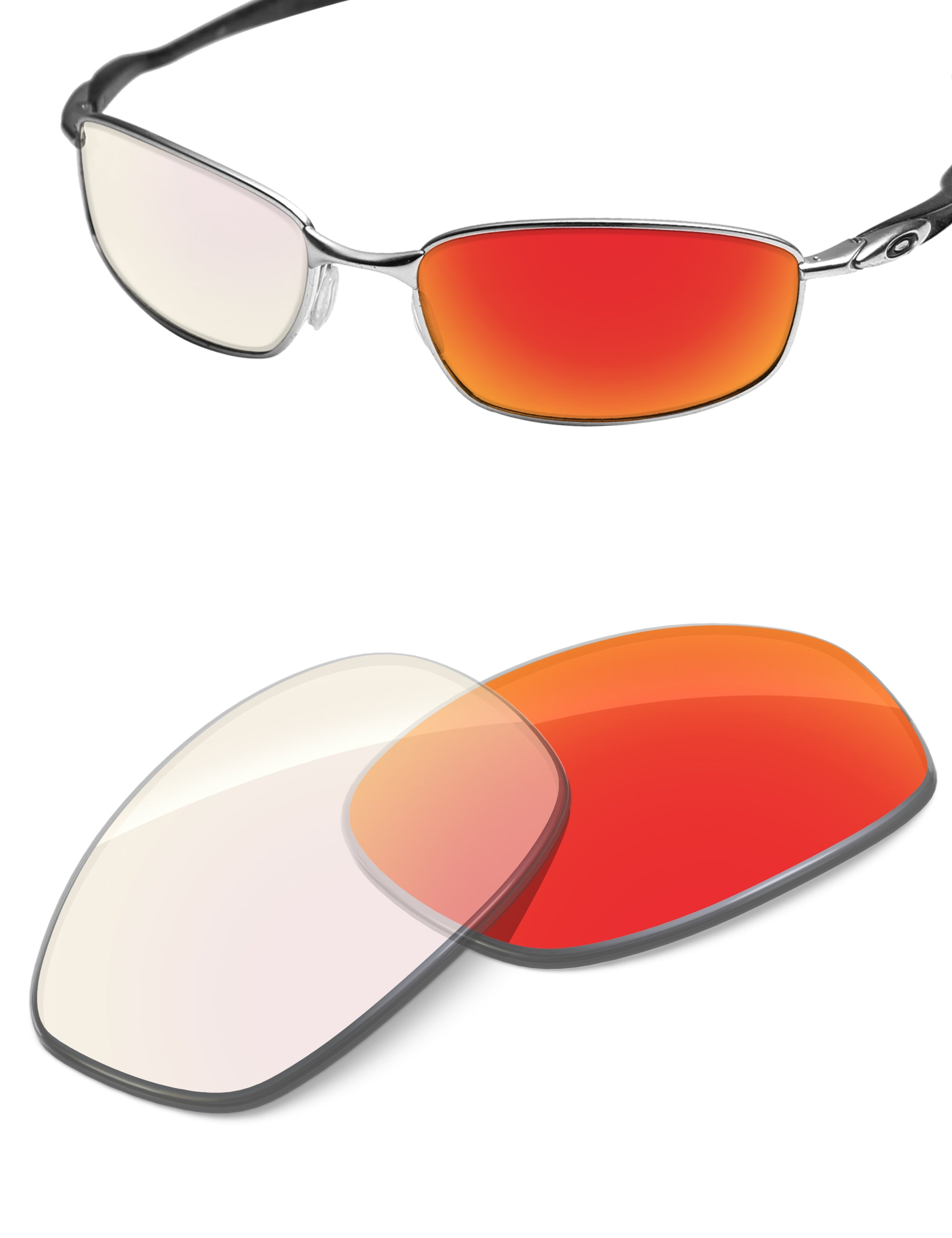 Fire Red FlashMirror™ Photochromic-Non-Polarized