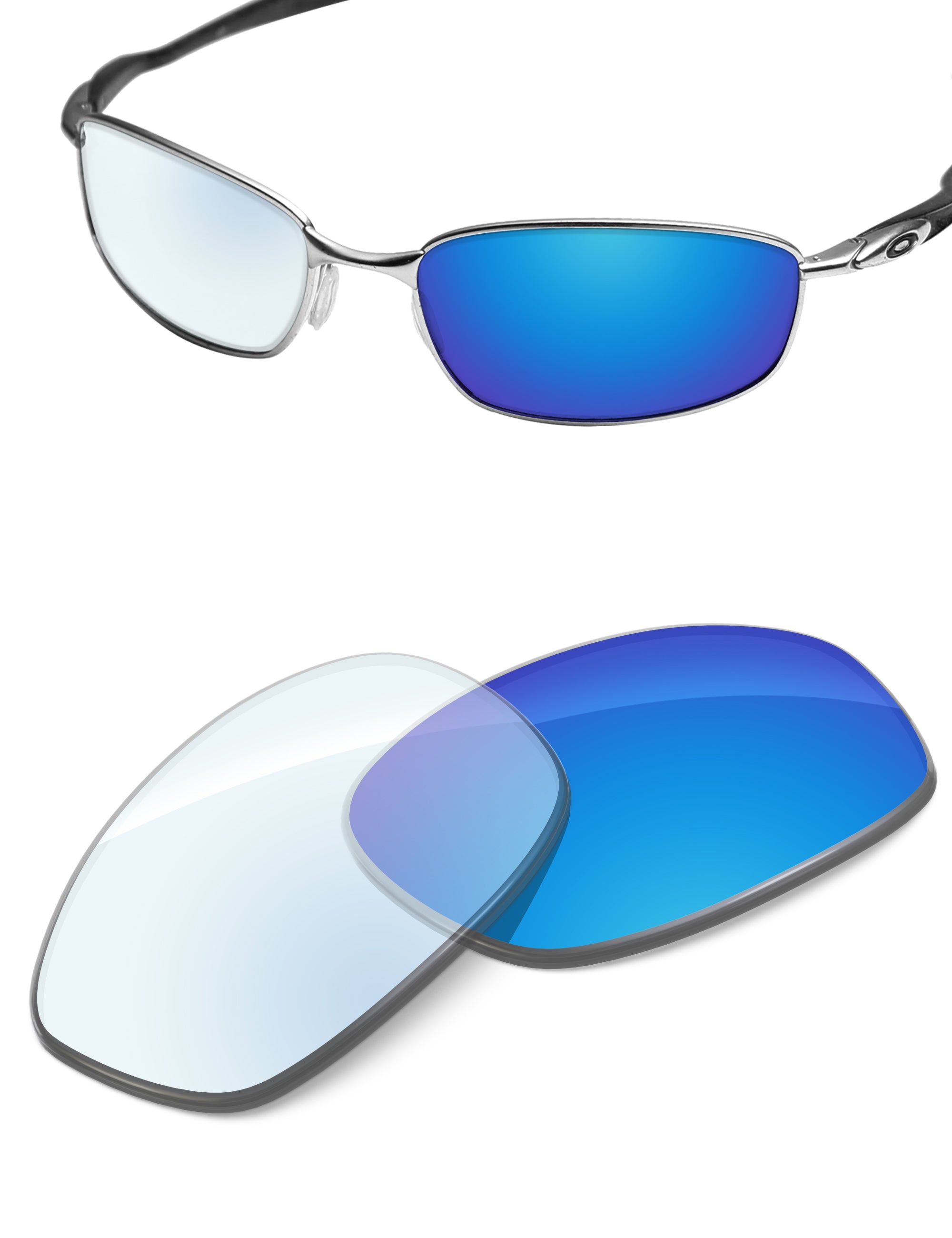 Sky Blue FlashMirror™ Photochromic-Non-Polarized