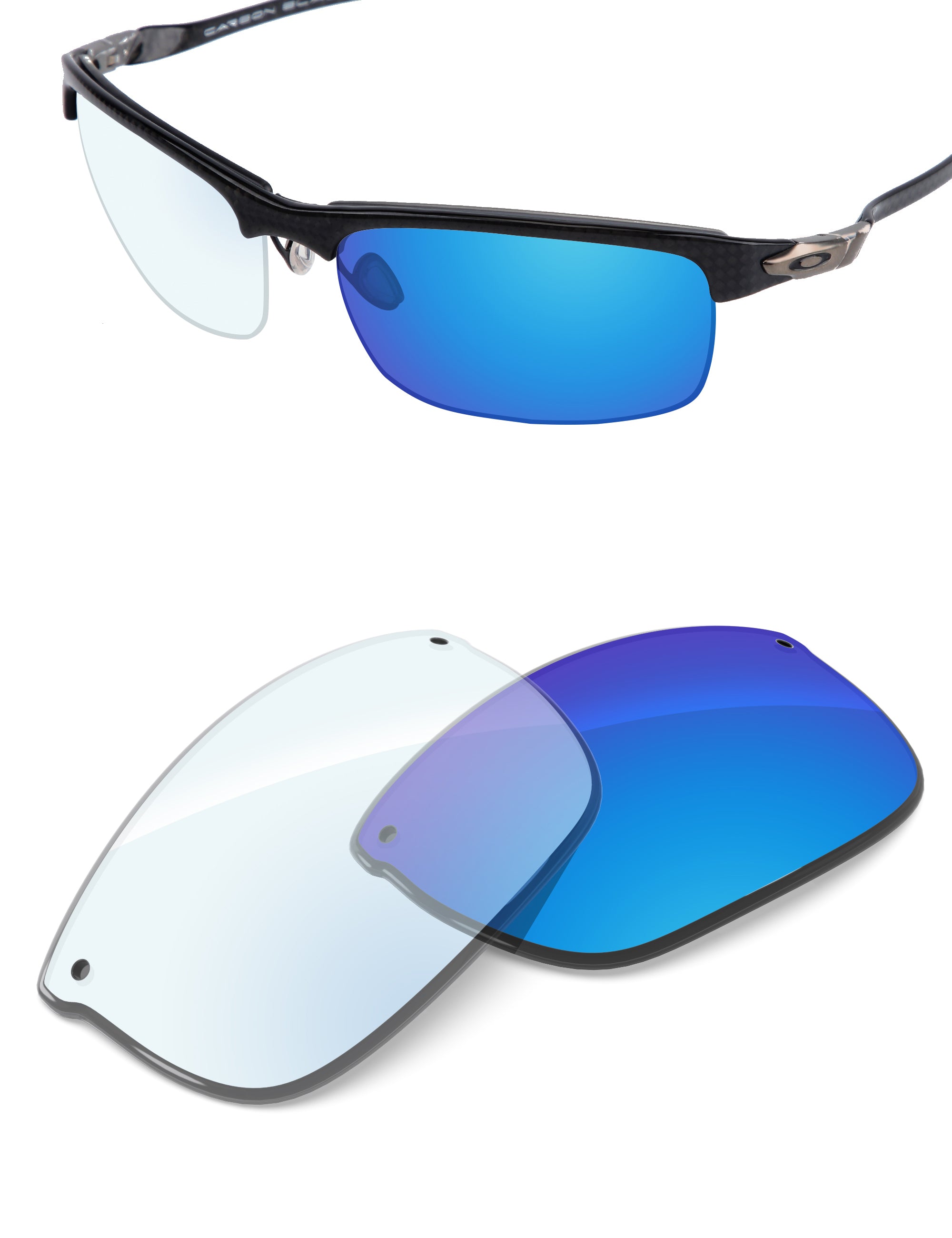 Sky Blue FlashMirror™ Photochromic-Non-Polarized