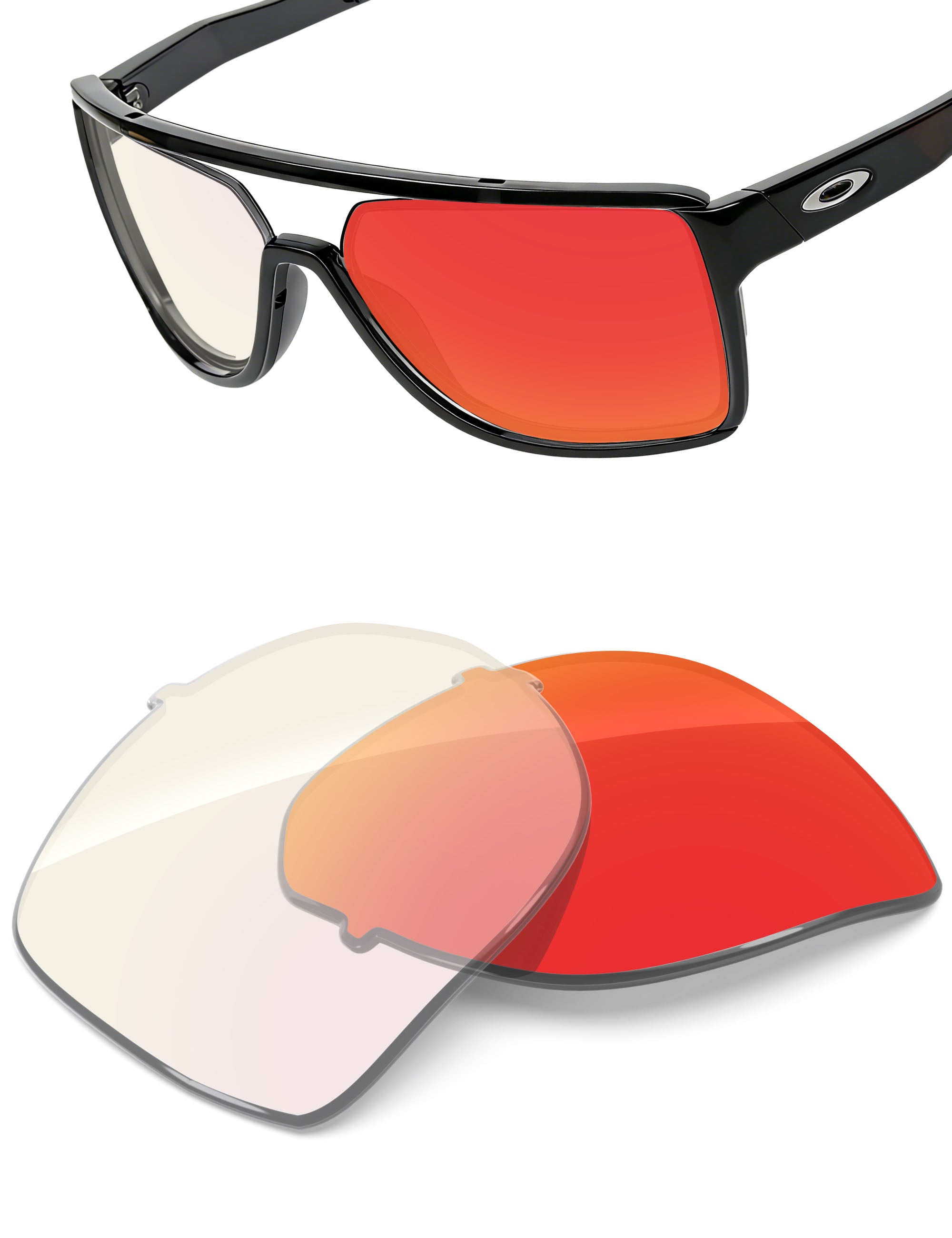 Fire Red FlashMirror™ Photochromic-Non-Polarized