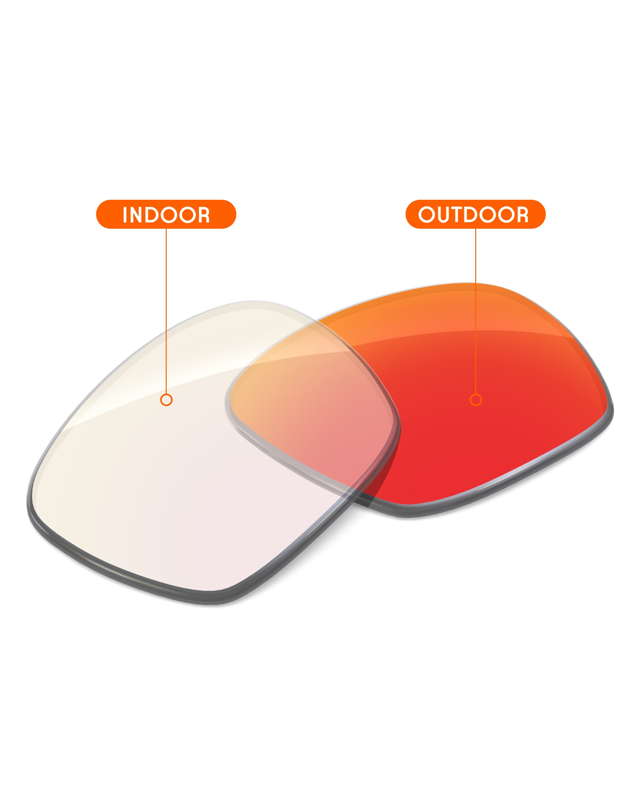 Fire Red FlashMirror™ Photochromic-Non-Polarized