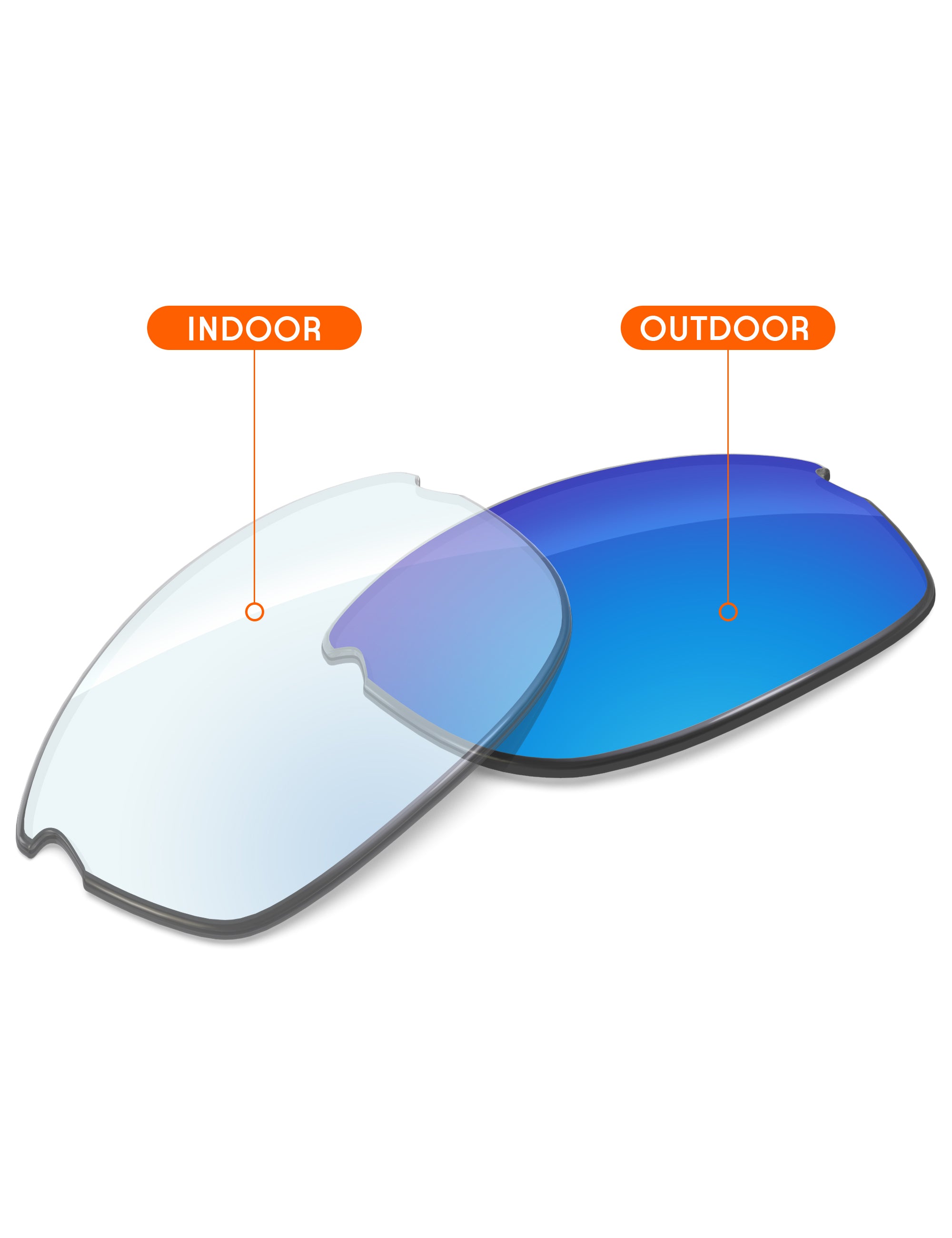 Sky Blue FlashMirror™ Photochromic-Non-Polarized