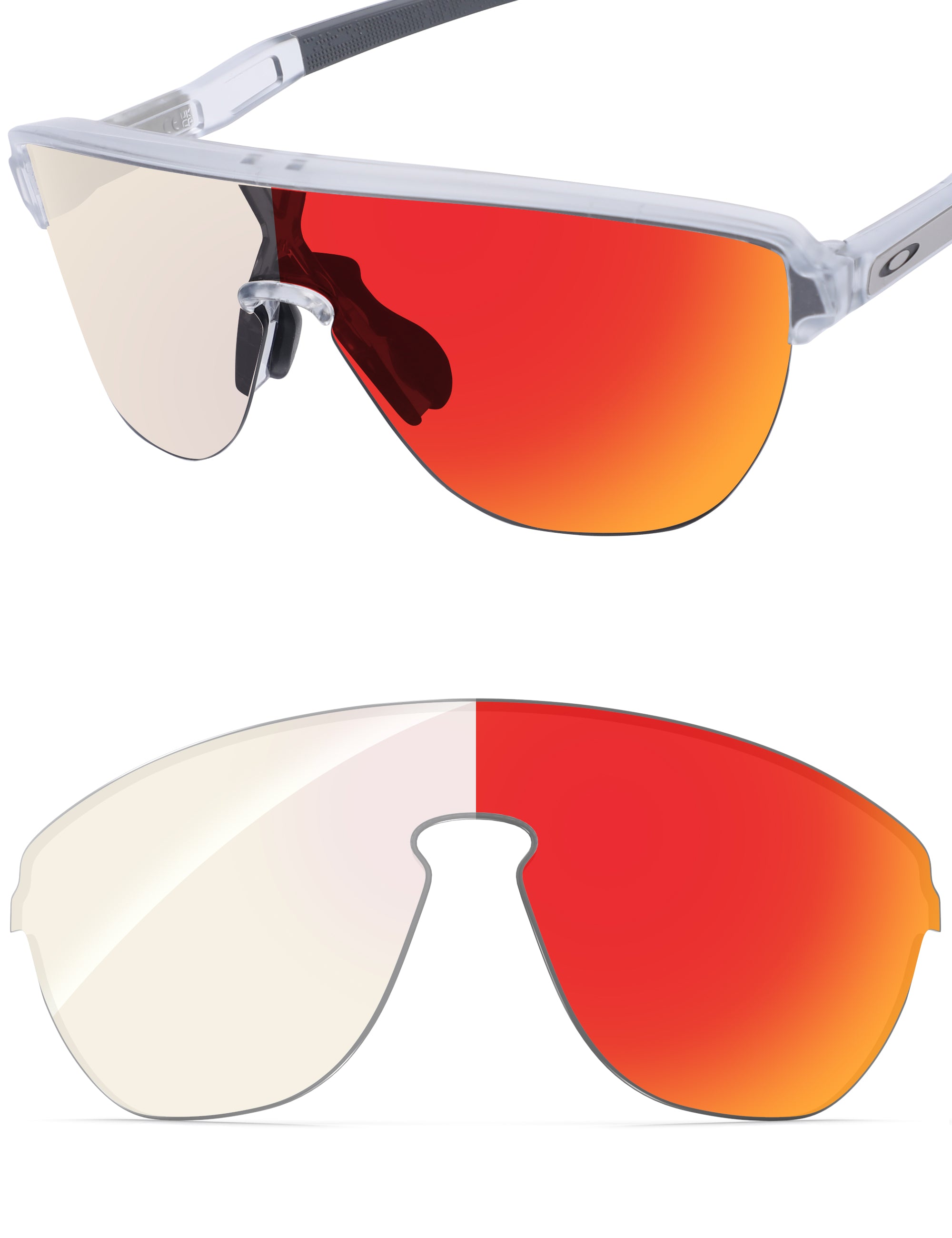 Fire Red FlashMirror™-Photochromic-Non-Polarized