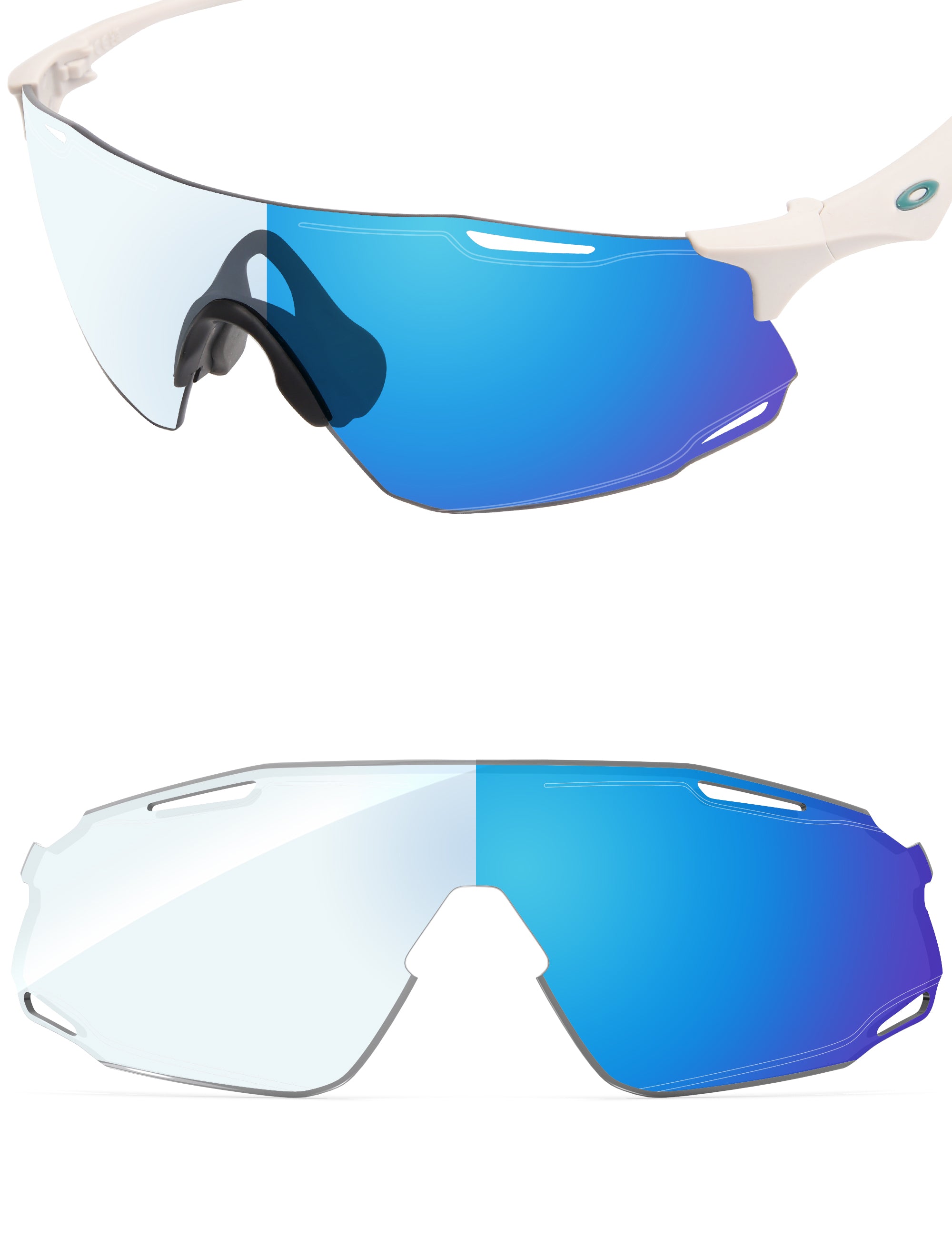Sky Blue FlashMirror™ Photochromic-Non-Polarized