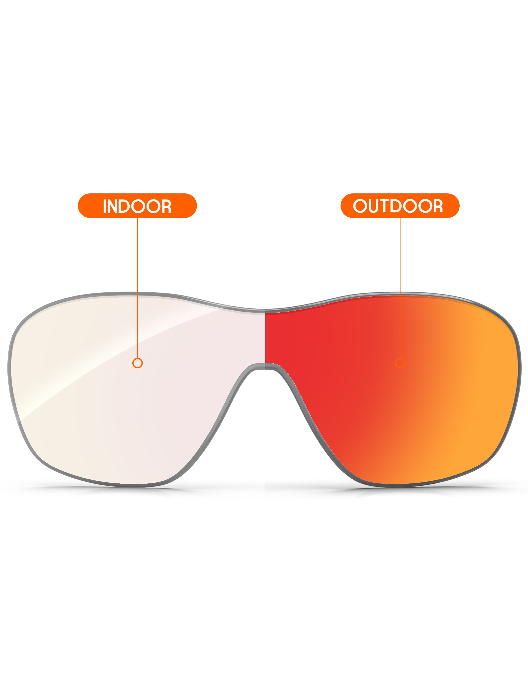 Fire Red FlashMirror™ Photochromic-Non-Polarized